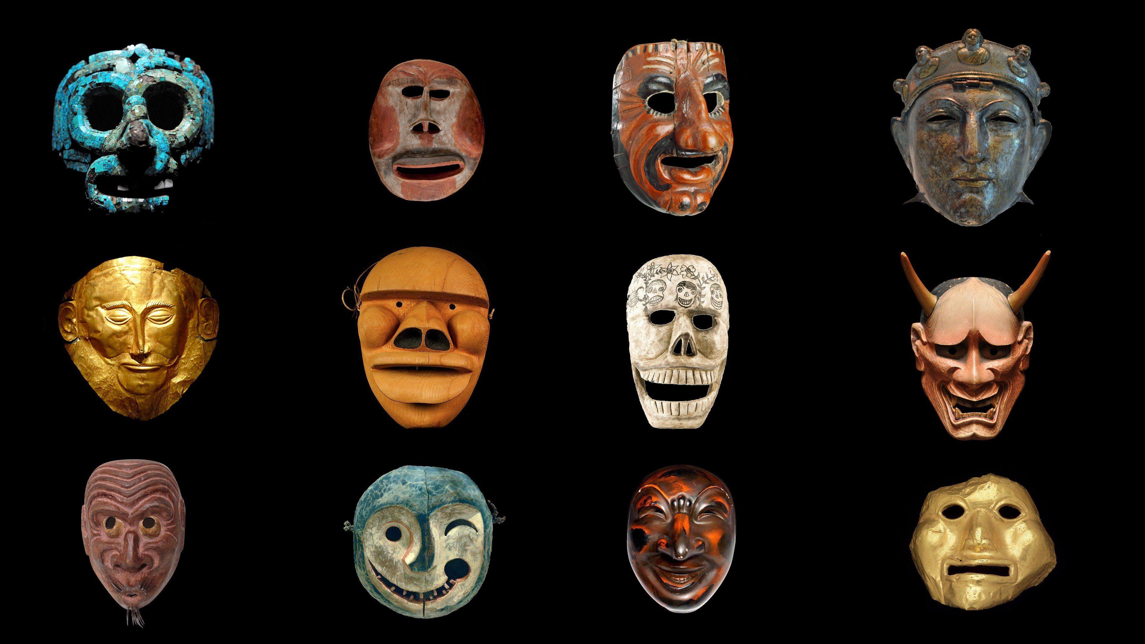 3840x2160 mask, Historic, Museum, Culture, Kabuki, Aztec, Roman, Japan, Anthropology, Celtic Wallpaper HD / Desktop and Mobile Background
