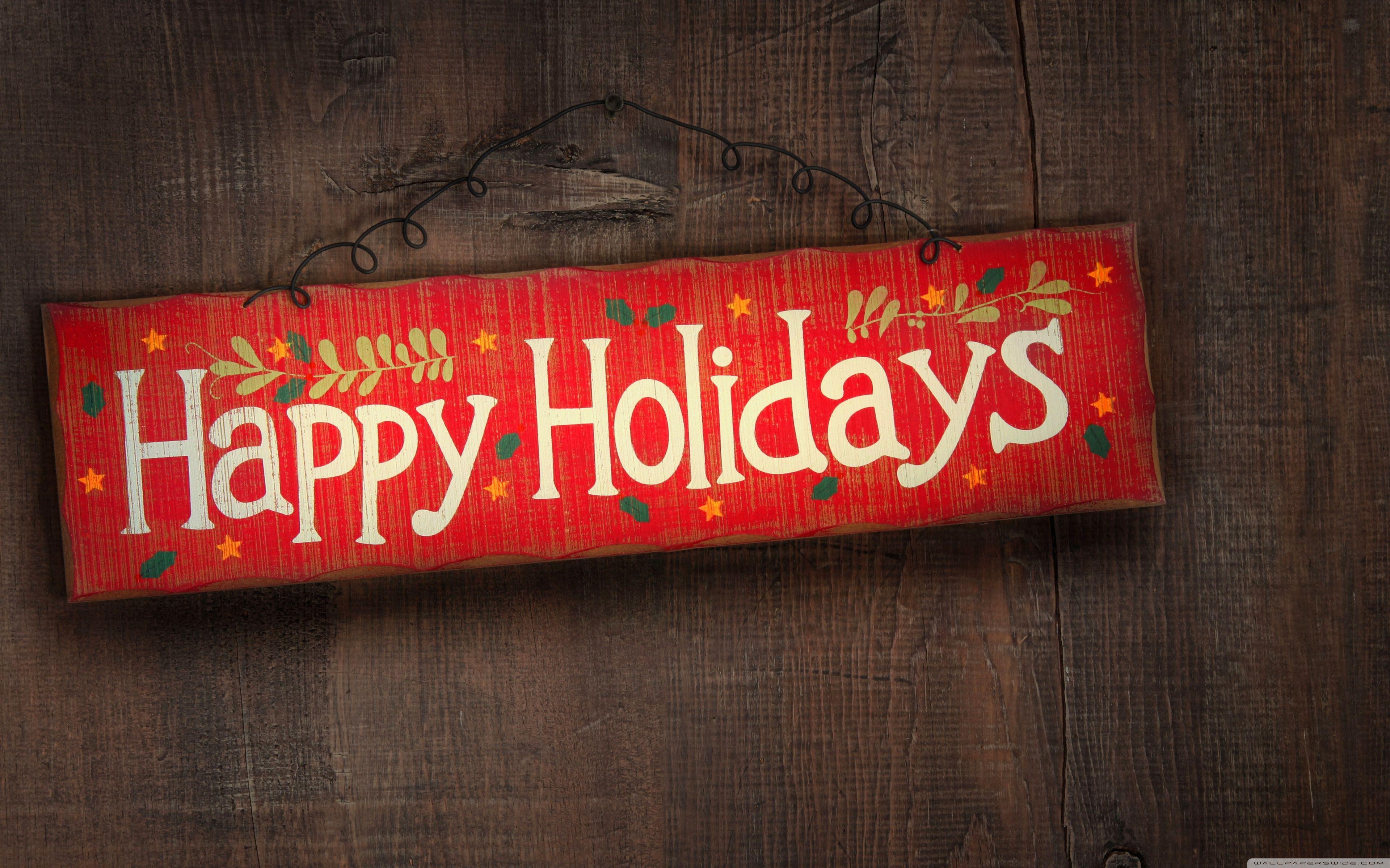 3840x2400 Happy Holidays Ultra HD Desktop Background Wallpaper for 4K UHD TV