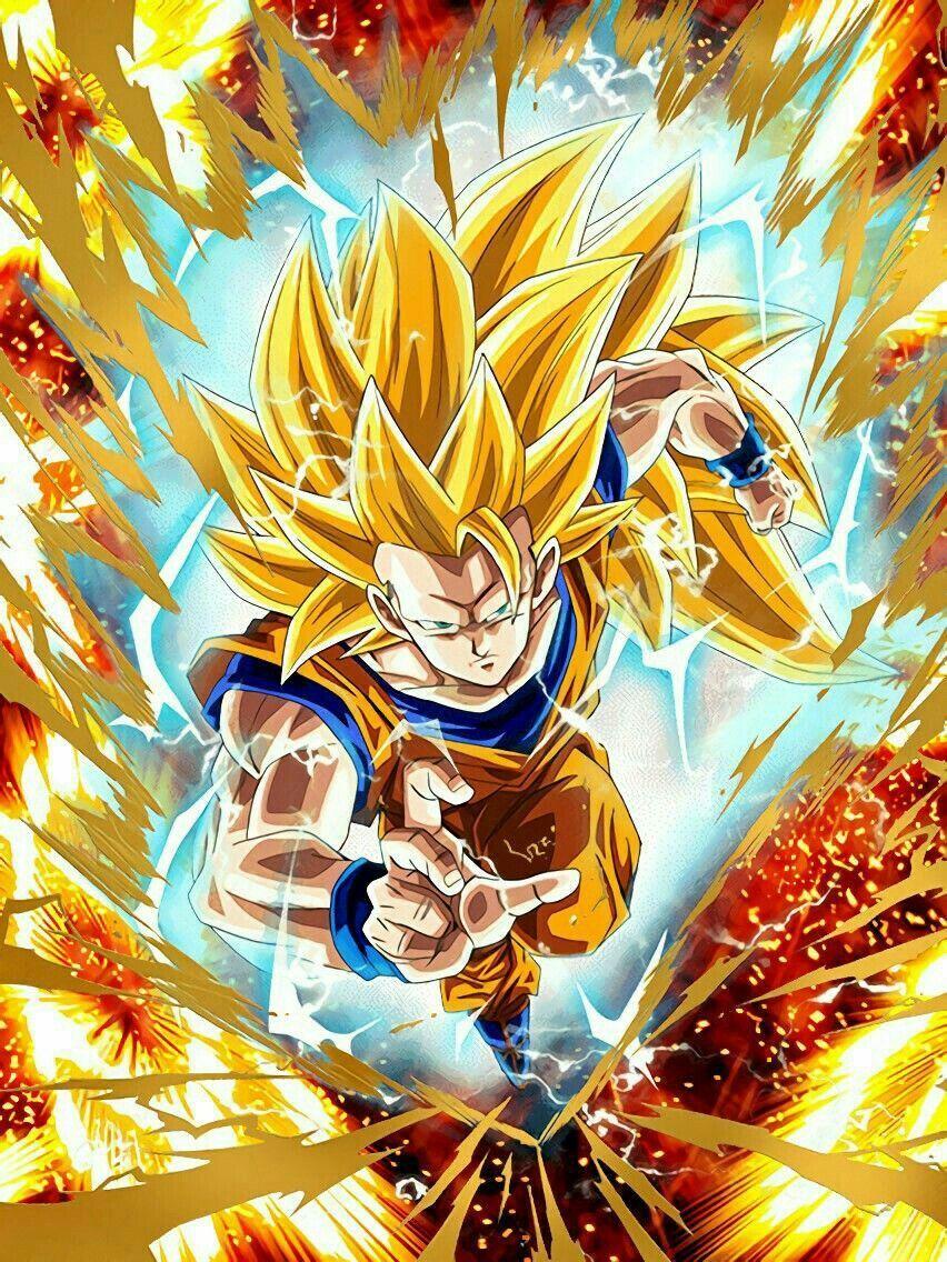 852x1136 Goku Ss3 #dbz #db #dragonball. Dessin goku, Personnages de dragon
