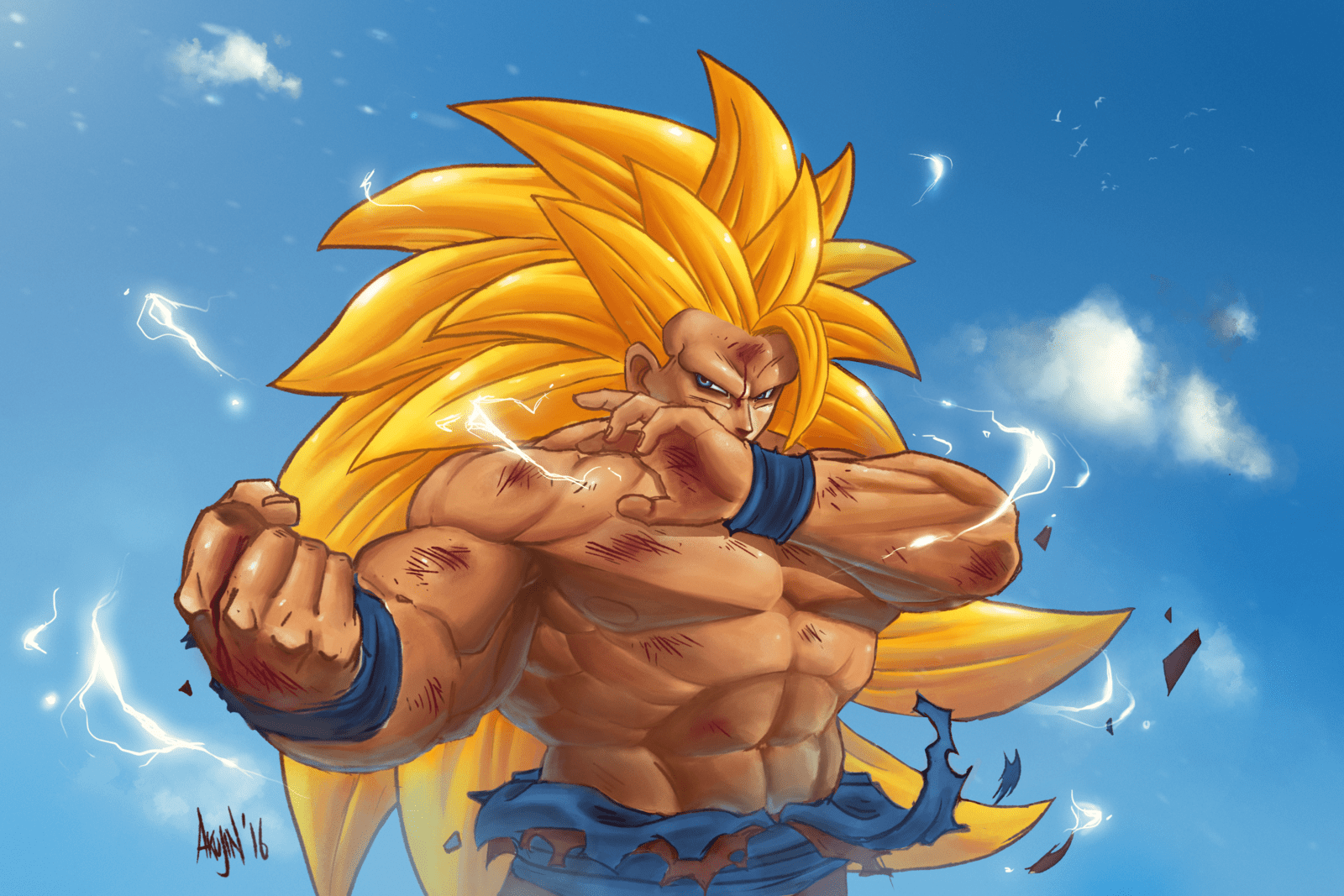 1600x1067 Goku SS3 Wallpaper. Desenhos dragonball, Anime, Dragonball z