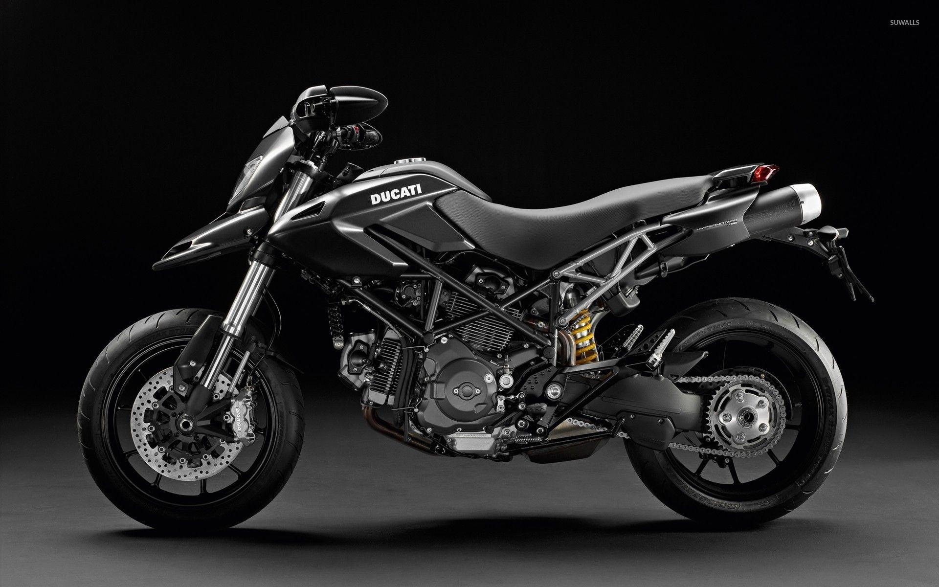 1920x1200 Black 2012 Ducati Hypermotard side view wallpaper