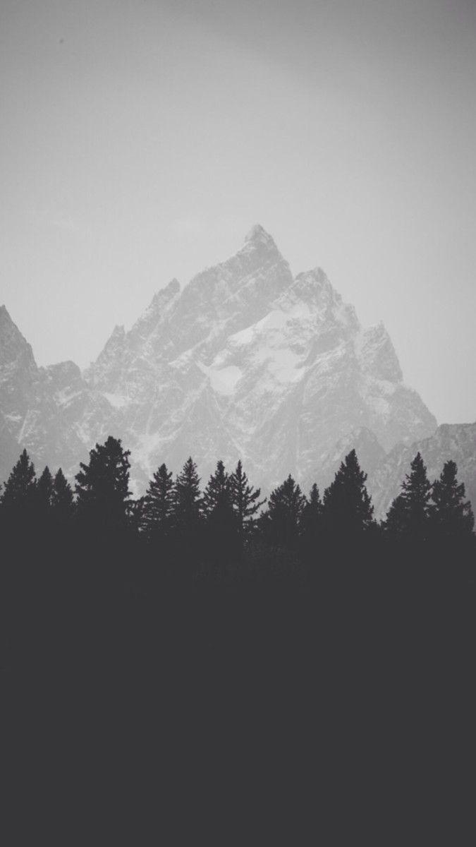 675x1200 Black and white wallpaper. Phone background, Mountain wallpaper