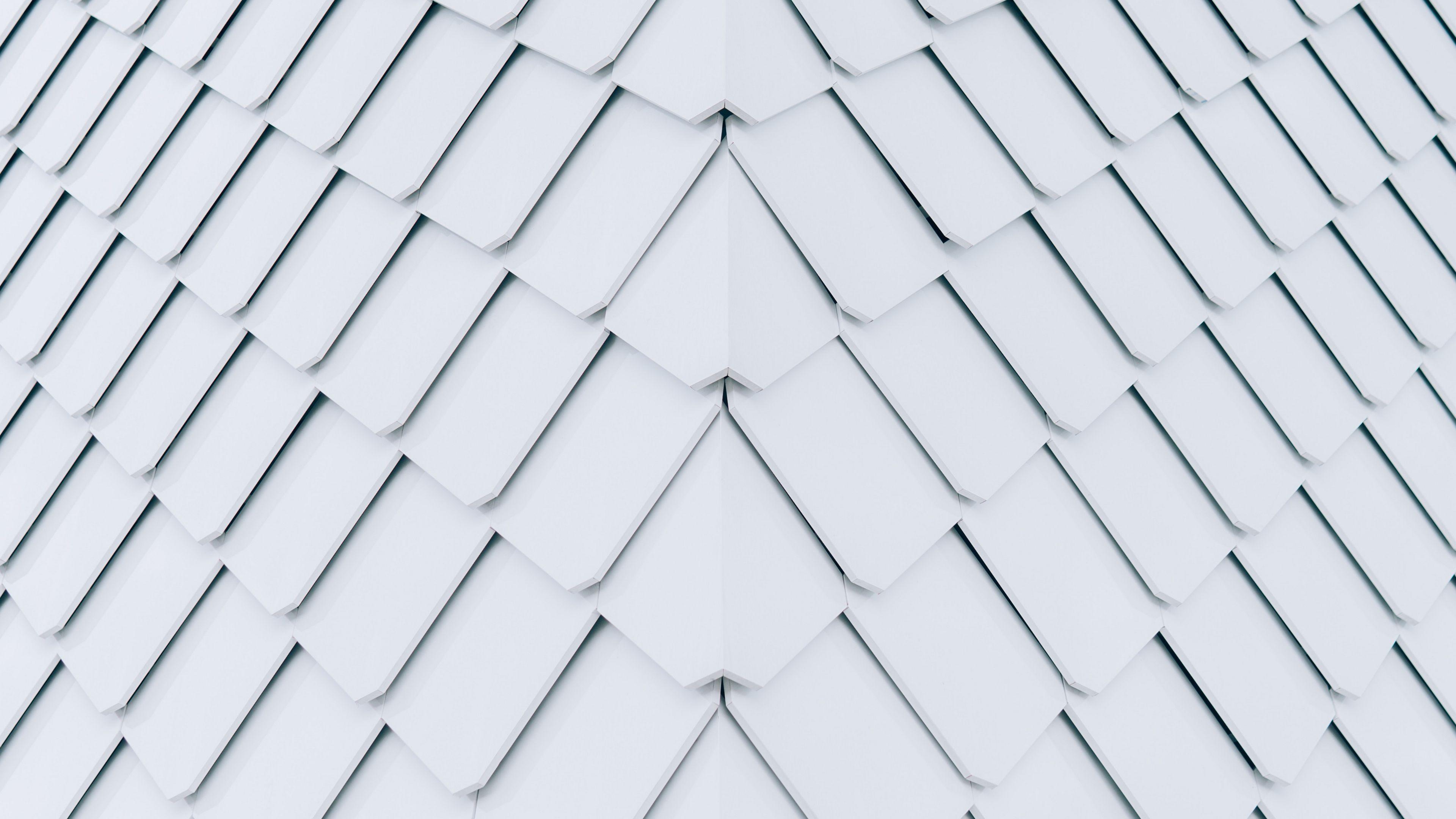 3840x2160 Download wallpaper 3840x2160 roof, roofing, shape, white 4k uhd 16