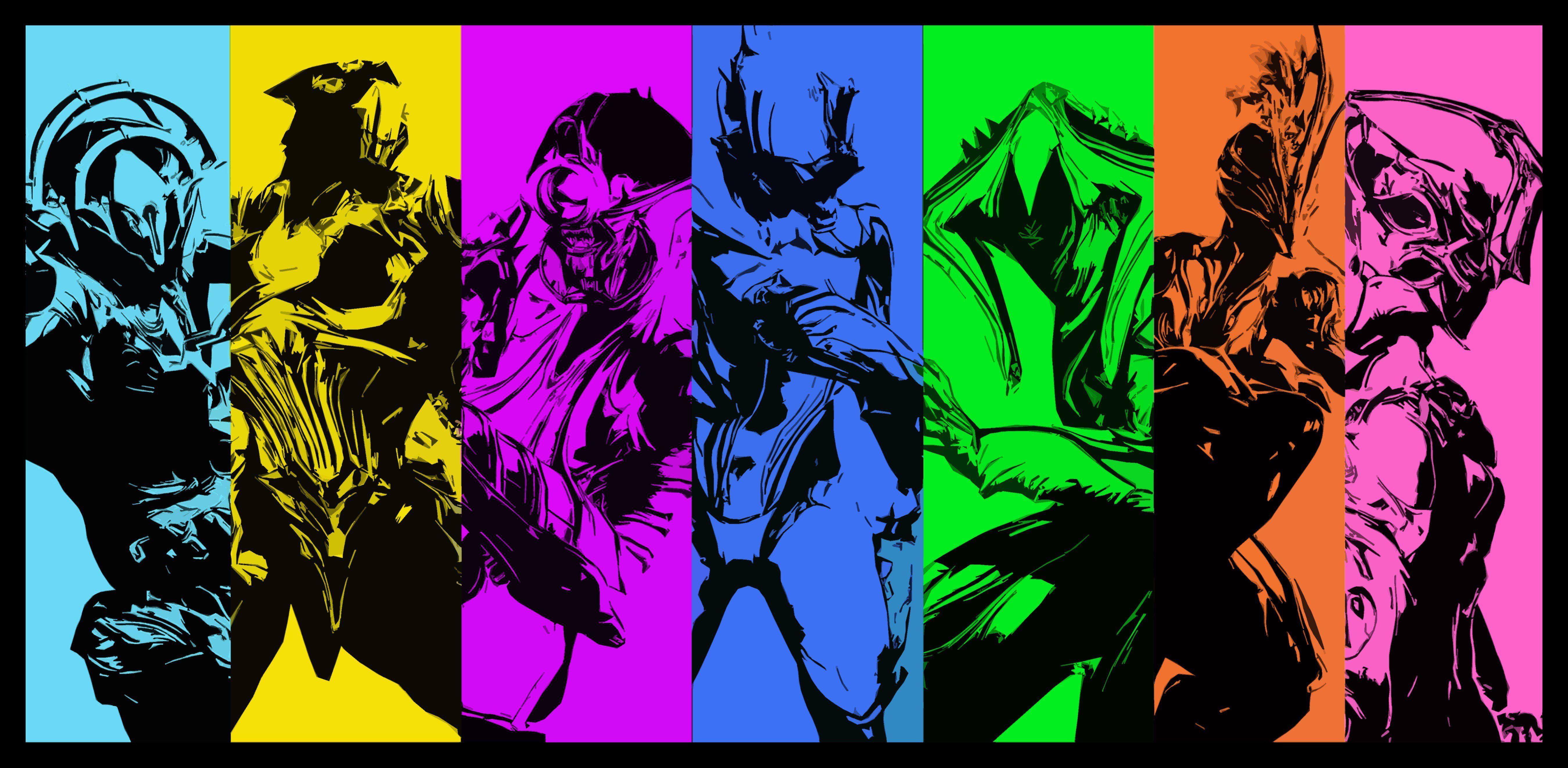 5398x2647 Warframe, Excalibur (Warframe), Frost (Warframe), Mag (Warframe