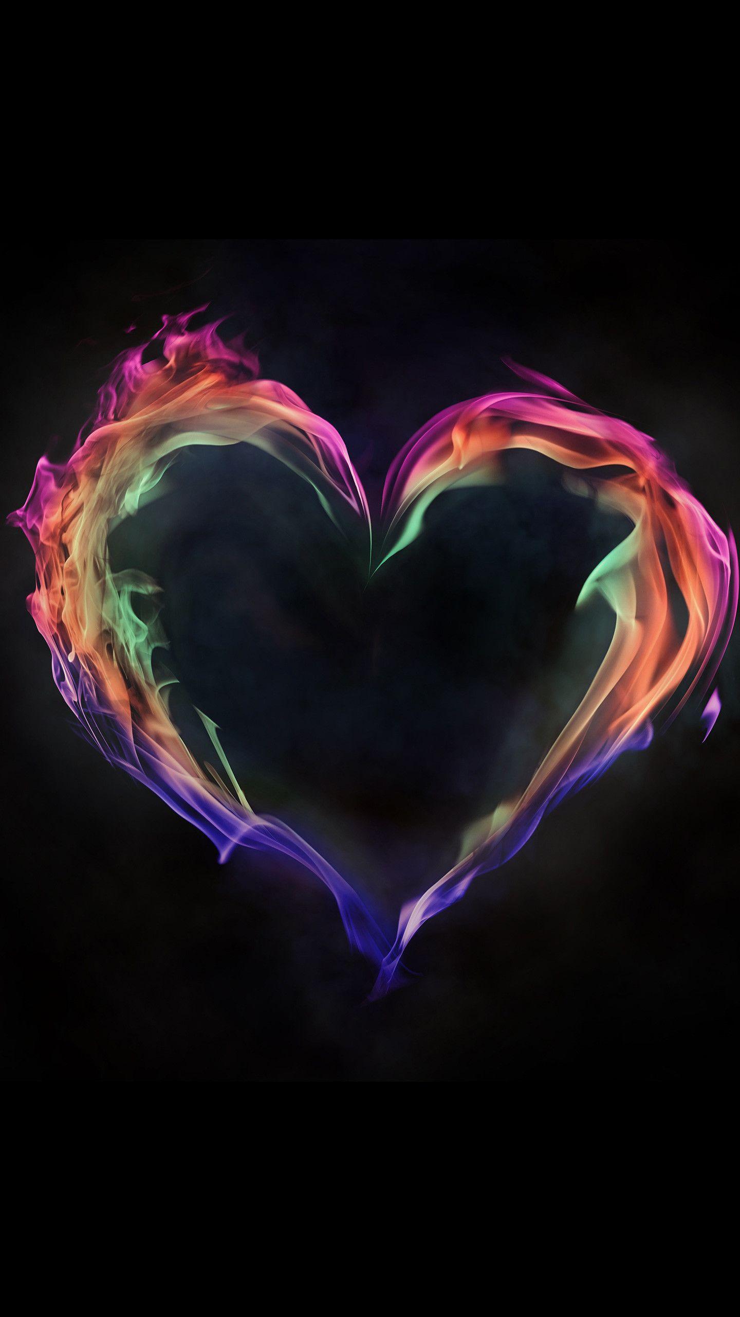 1440x2560 Flame Artistic Heart Love 5k Samsung Galaxy S S7