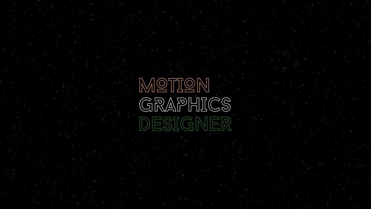1280x720 Motion Graphics Designer. Adobe After Effect. Desktop Wallpaper
