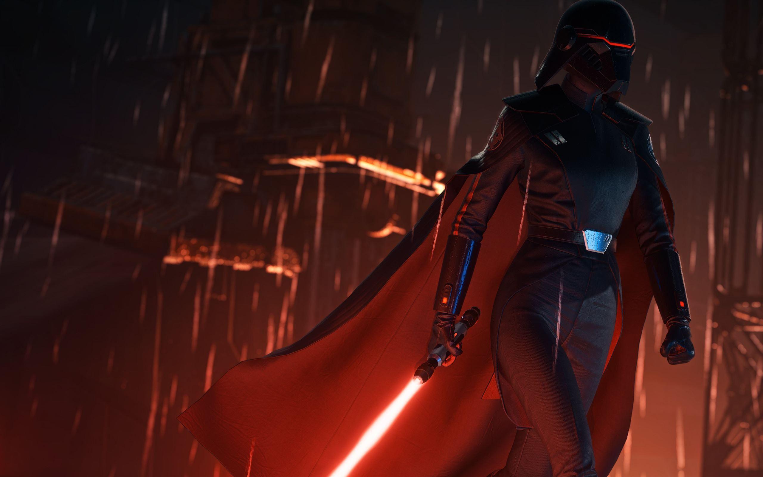 2560x1600 rage and rain star wars jedi fallen order 5k MacBook Air Wallpaper