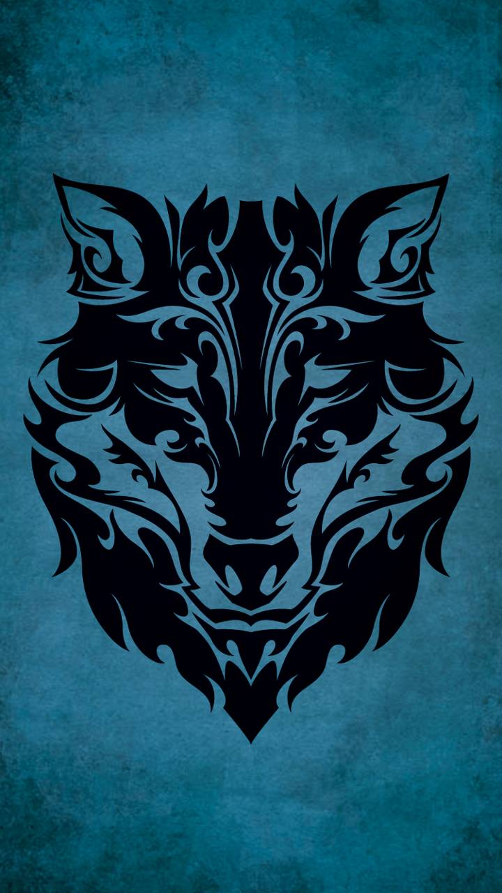 Alpha wolf grunge logo 2K wallpaper download