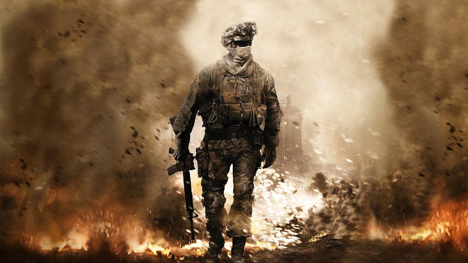 Wallpaper Call of Duty Modern Warfare 2 Call of Duty 4 Modern Warfare Modern  Warfare 2 Ghost Soldier Army Background  Download Free Image