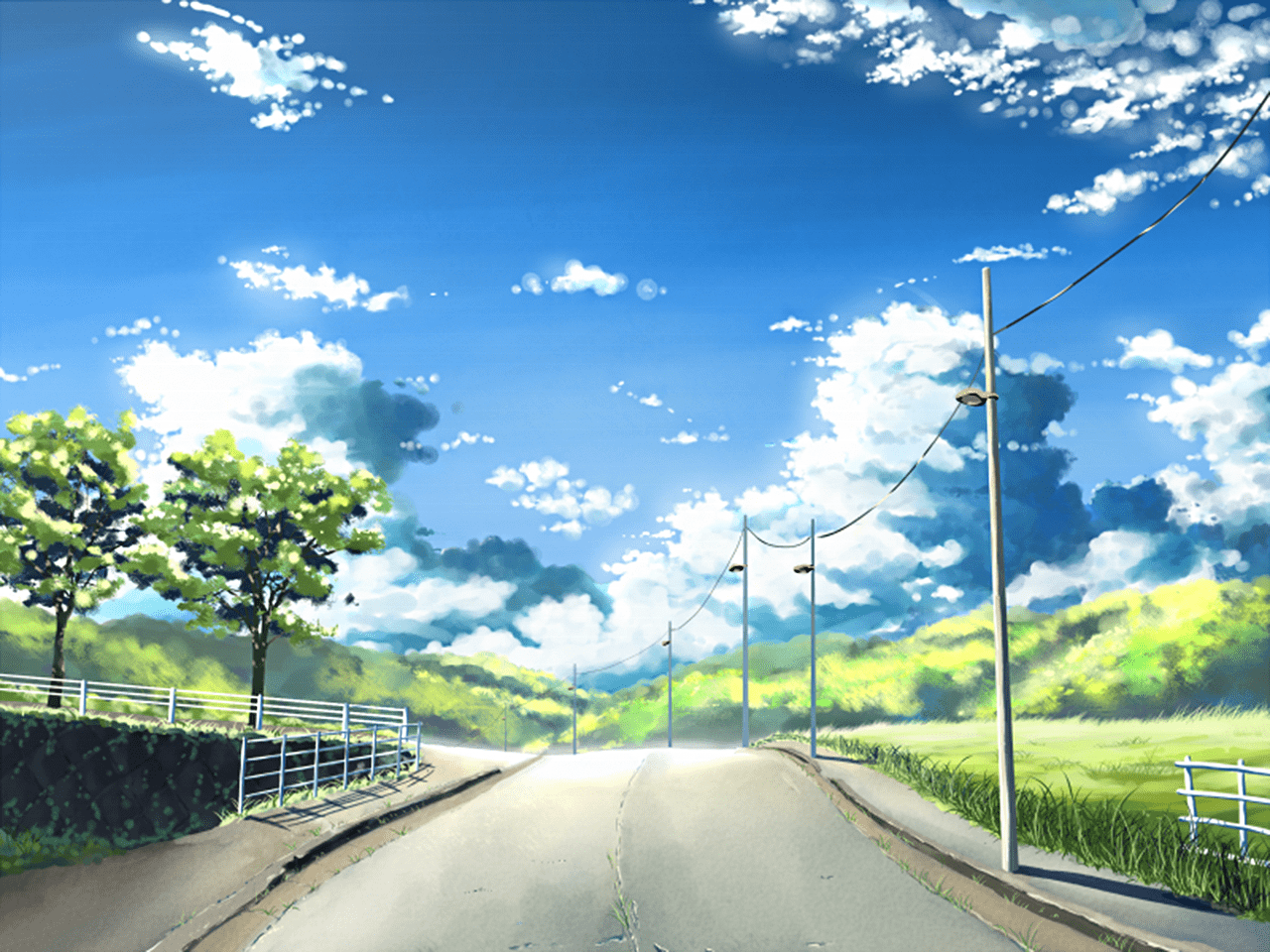 Skies and Highways Anime Backgrounds Graphic by CrittersHub · Creative  Fabrica