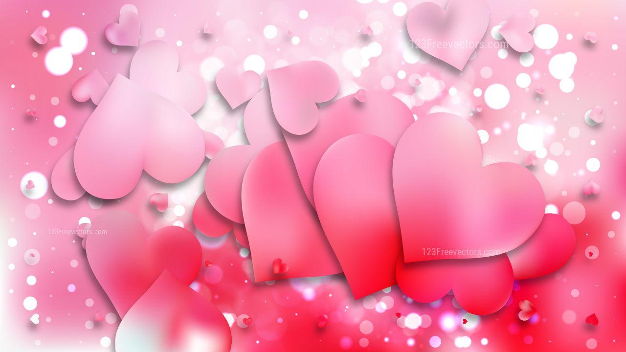 1280x720 Light Pink Heart Wallpaper Background