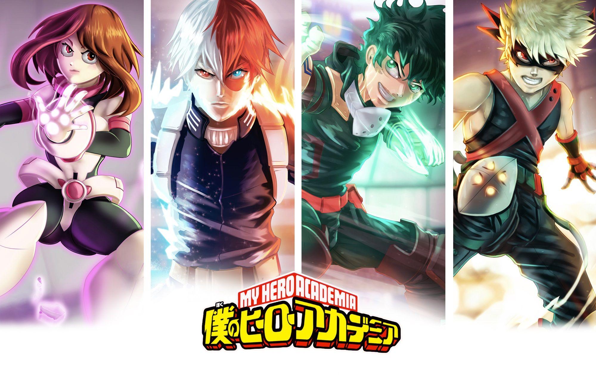 2000x1294 Ochaco / Todoroki / Midoriya / Bakugo HD Wallpaper