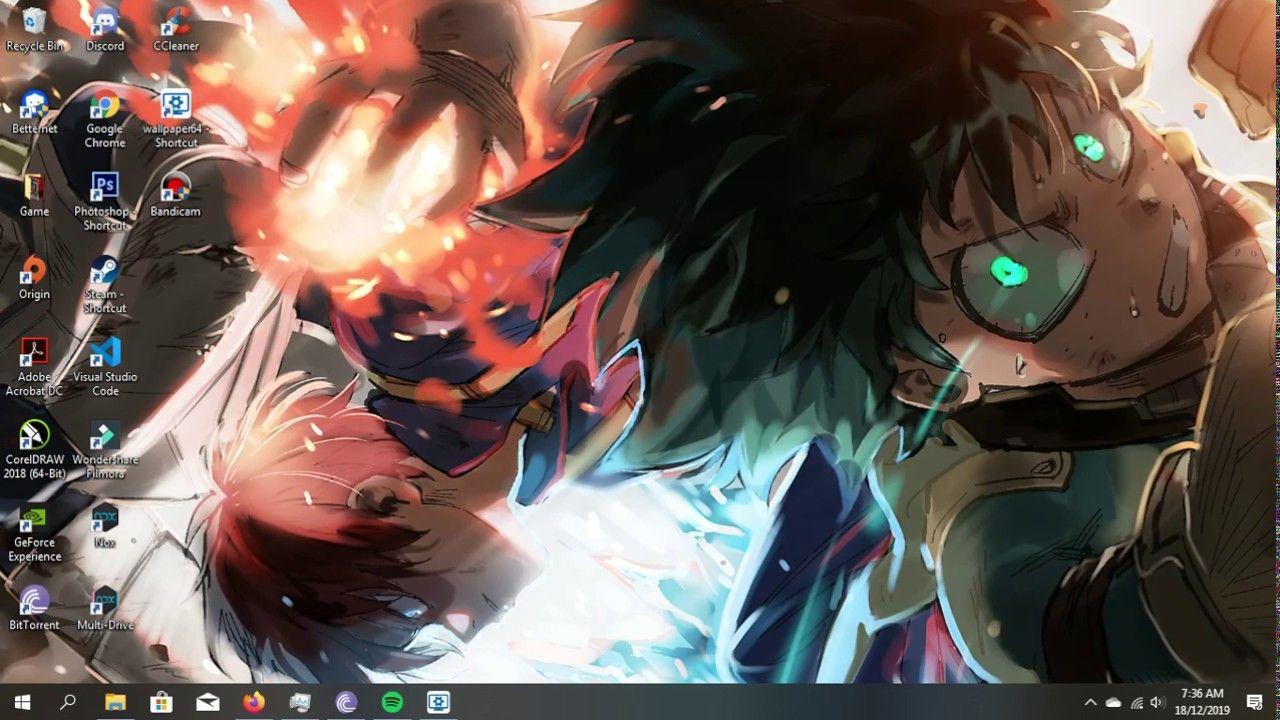 1280x720 Midoriya Todoroki. Wallpaper engine free