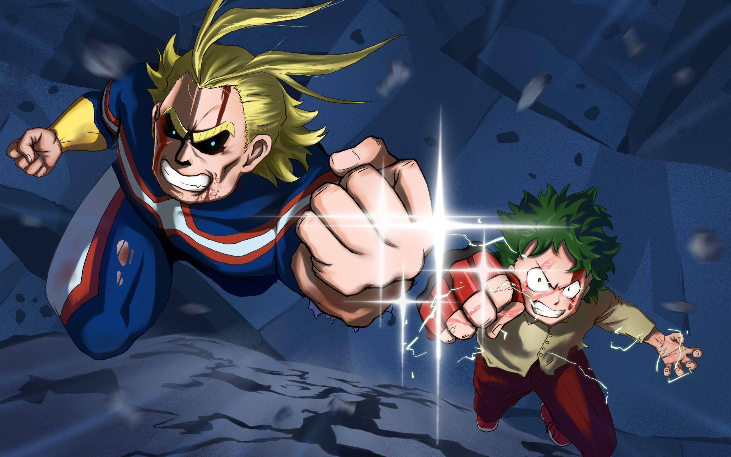 2560x1600 Wallpaper of All Might, Izuku Midoriya, Toshinori Yagi, Movie
