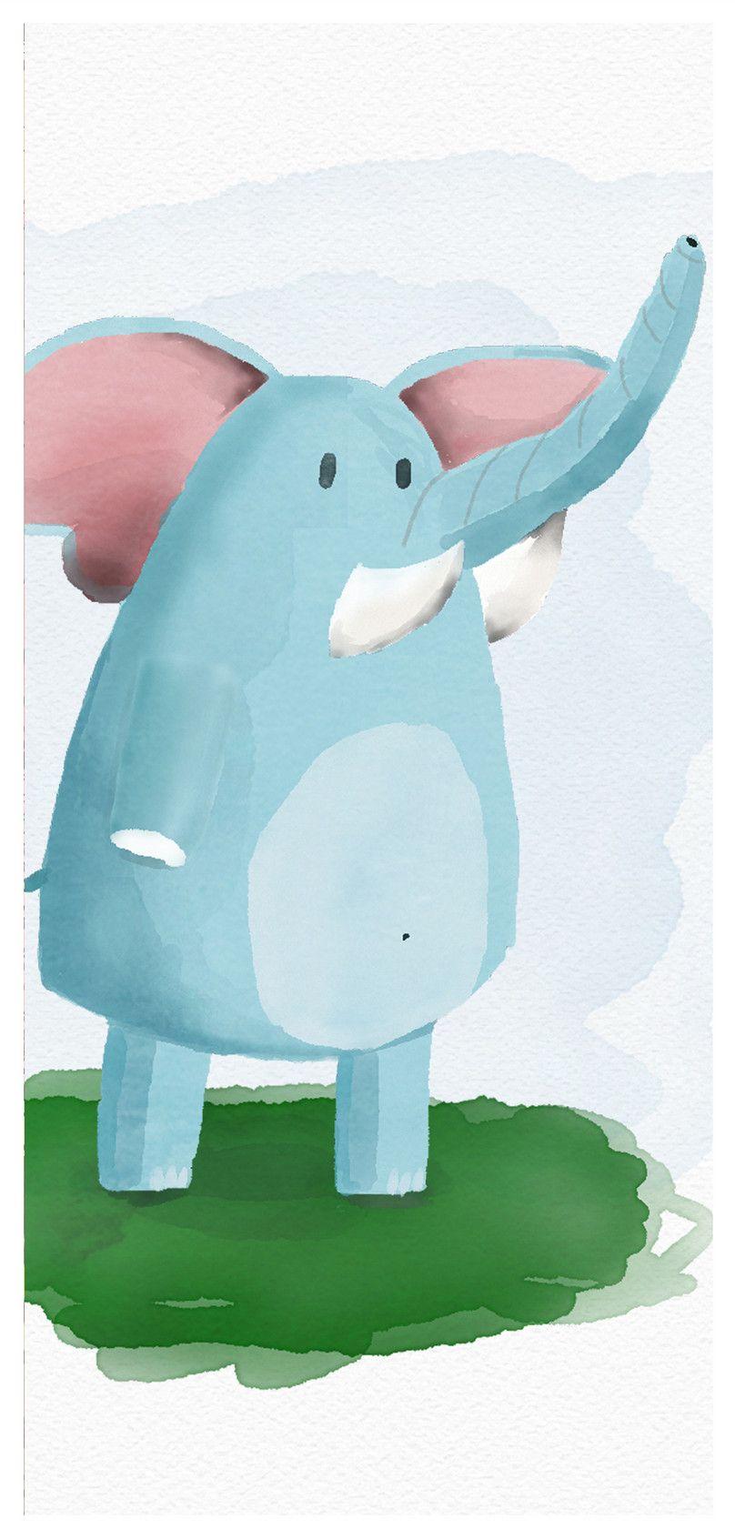 808x1692 cute elephant mobile phone wallpaper background image free