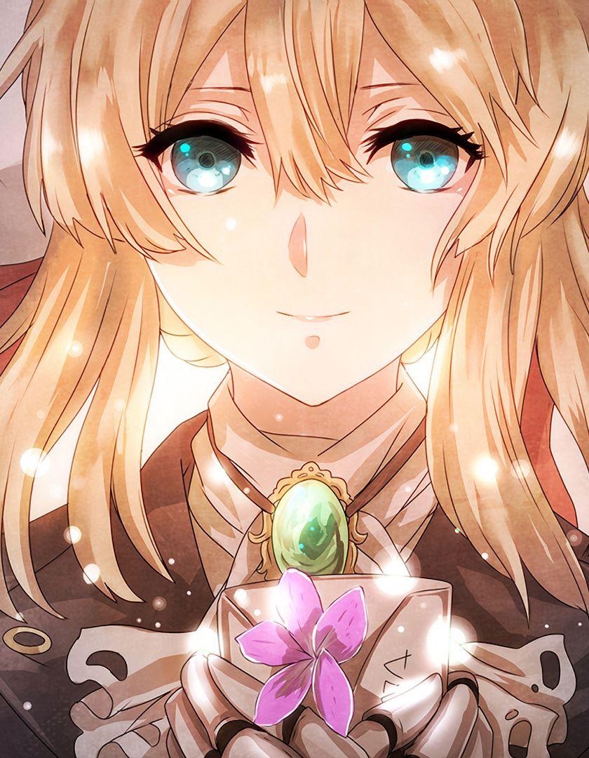 840x1080 Download 840x1336 wallpaper blonde and beautiful, anime, violet