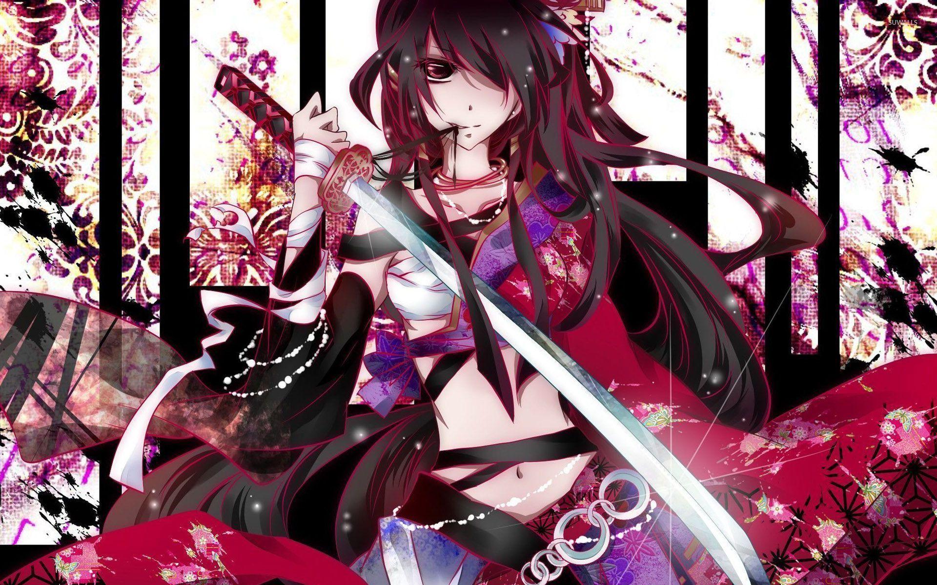1920x1200 Katana girl wallpaper wallpaper