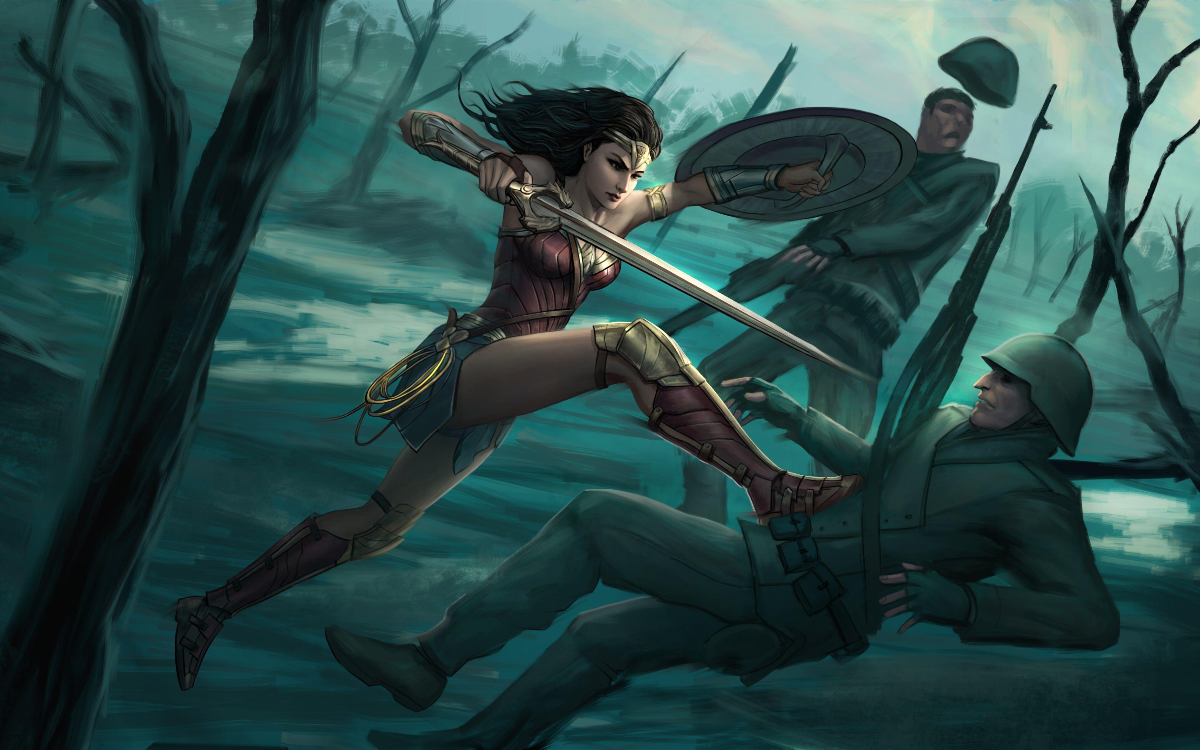 3840x2400 Wonder Woman Artwork Dc Comics Wallpaper and Free Stock