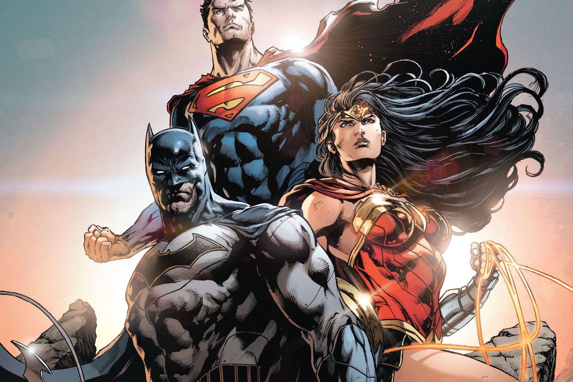 1983x1321 Superman Batman Wonder Woman Artwork 1400x900 Resolution