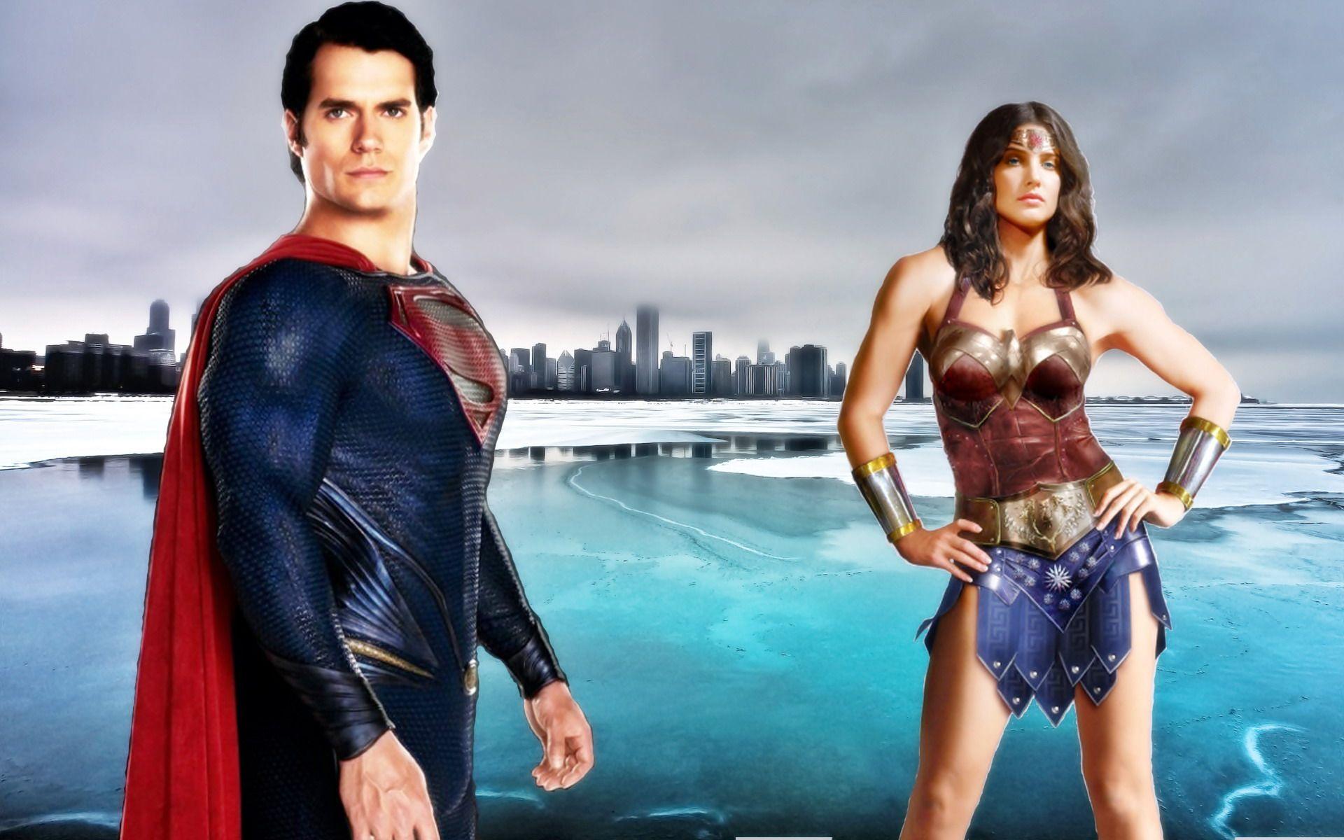 1920x1200 Superman & Wonder Woman of Steel Wallpaper