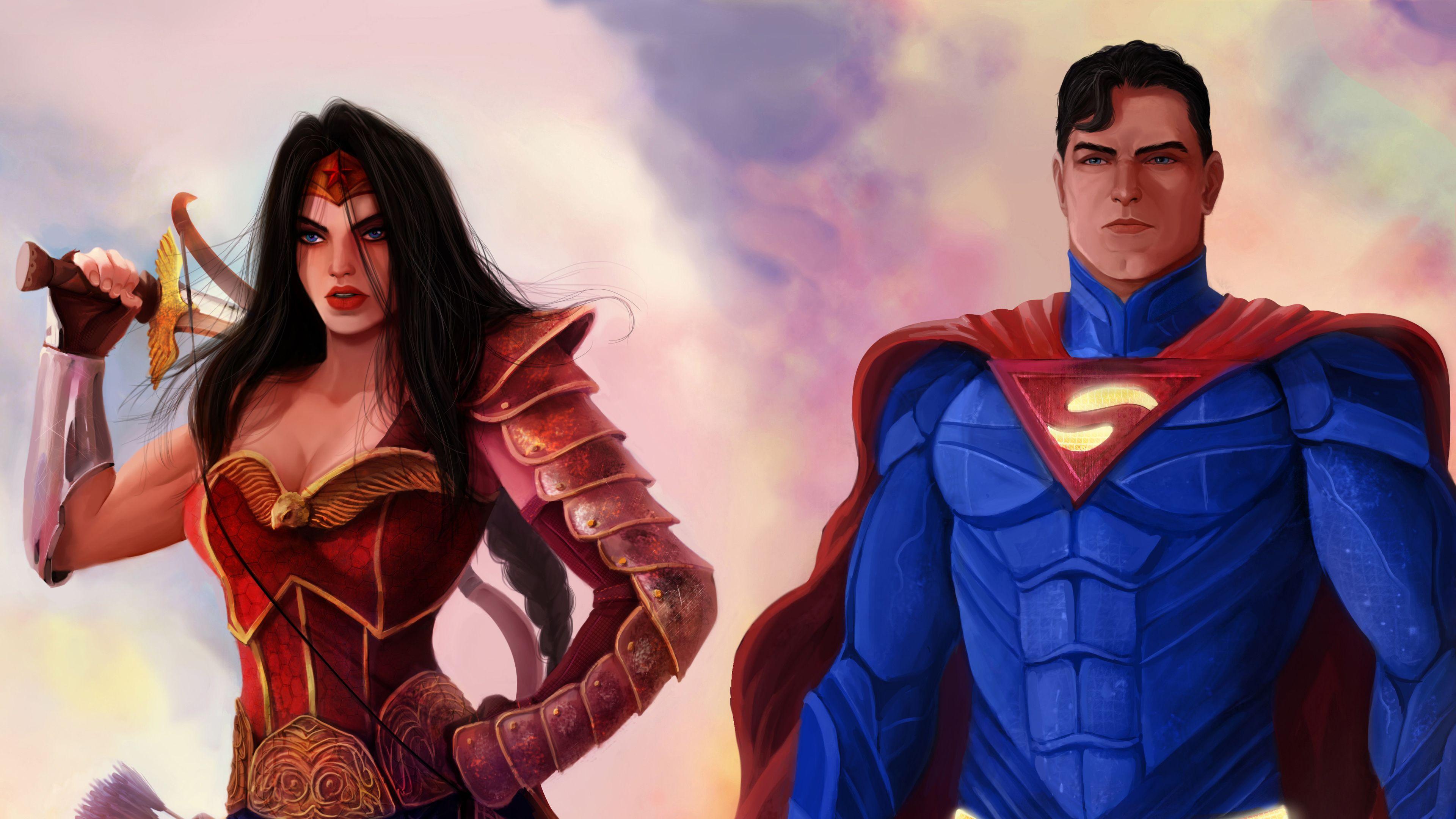 3840x2160 Superman Wonder Woman 4k And Wonder Woman HD