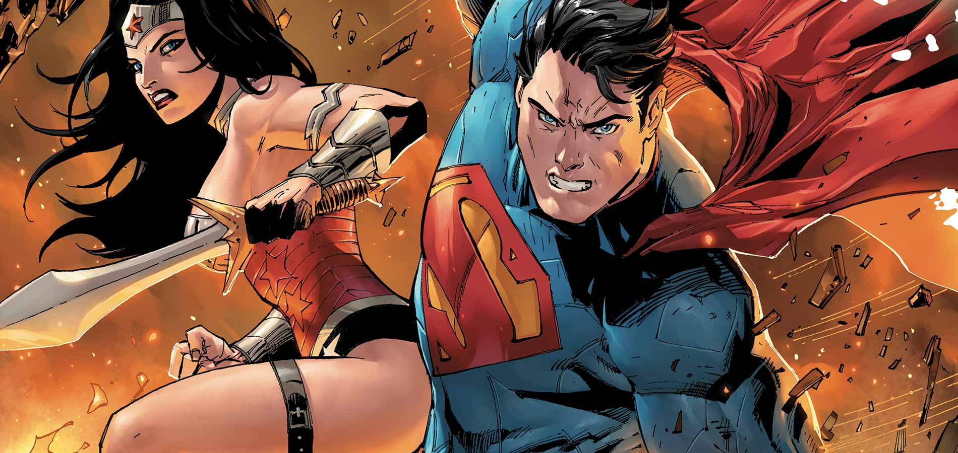 1900x900 Superman Wonder Women Wallpaper