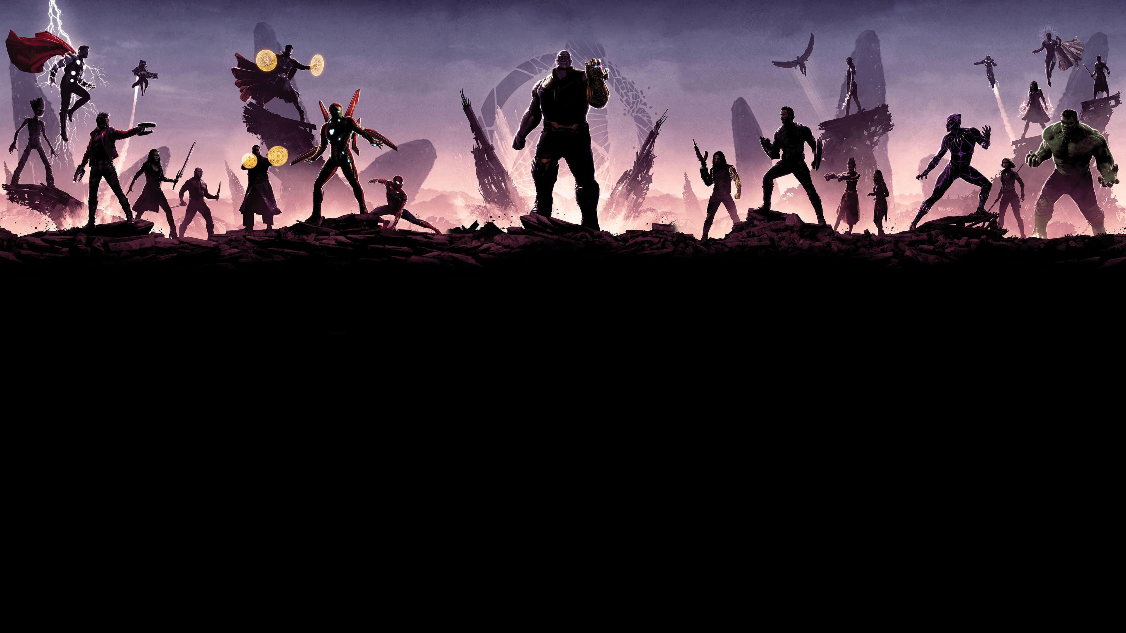 3840x2160 Avengers Infinity Minimalistic UHD 4K Wallpaper