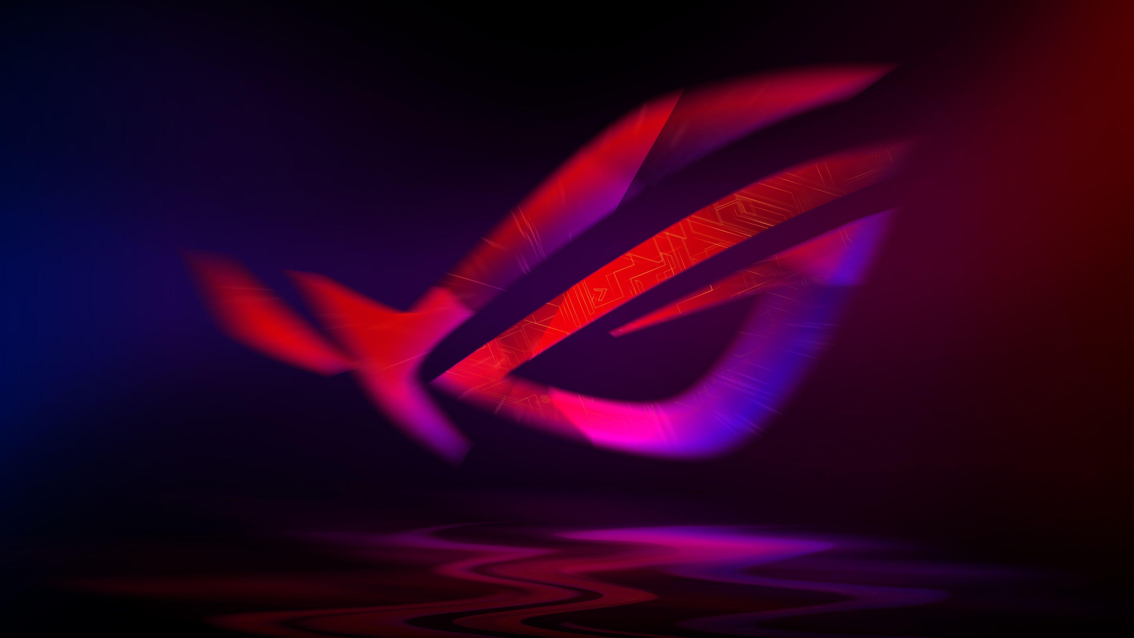 3840x2160 4K, Neon, ASUS ROG. Technology wallpaper and background