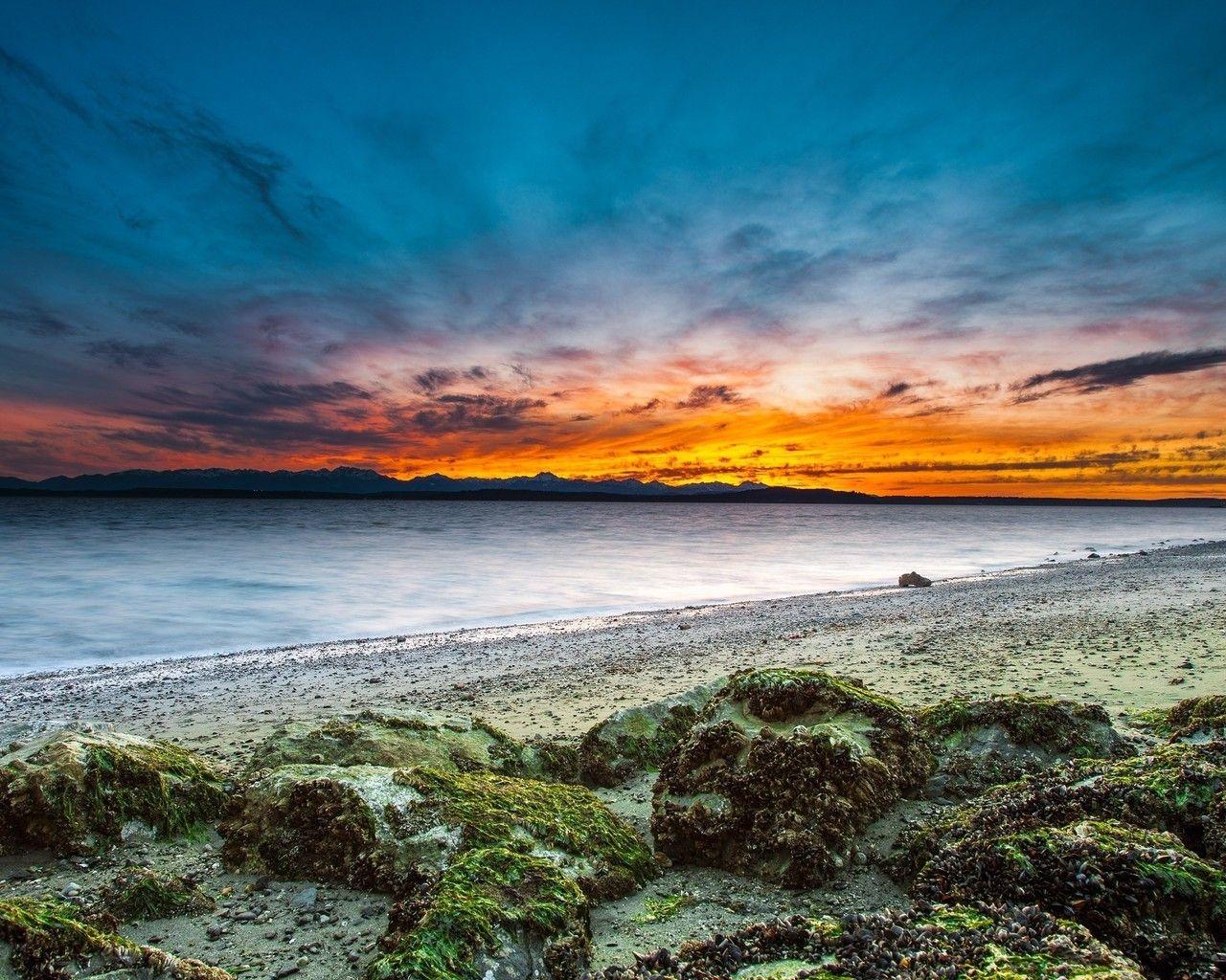 1280x1024 Beach Sky Water Background 1280x1024 Resolution HD 4k