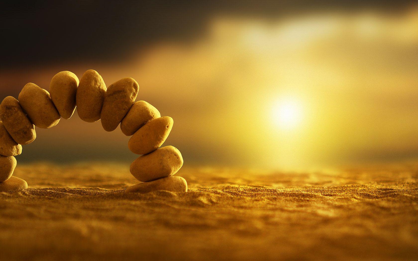 1680x1050 Sunlight On Zen Stones 1680x1050 Resolution Wallpaper