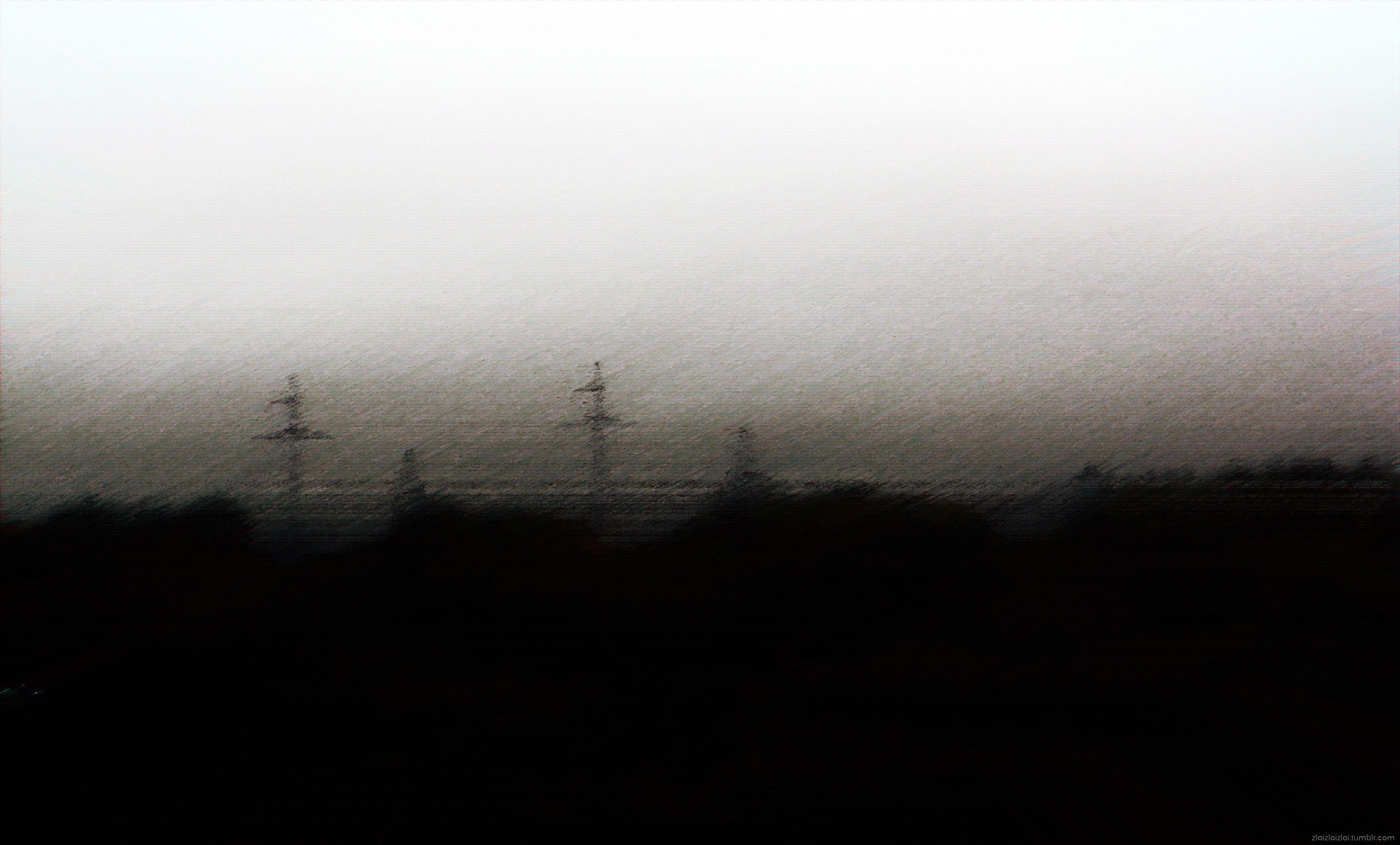 3840x2318 glitch art, Monochrome, Depressing, Dark, Sad, Abstract Wallpaper