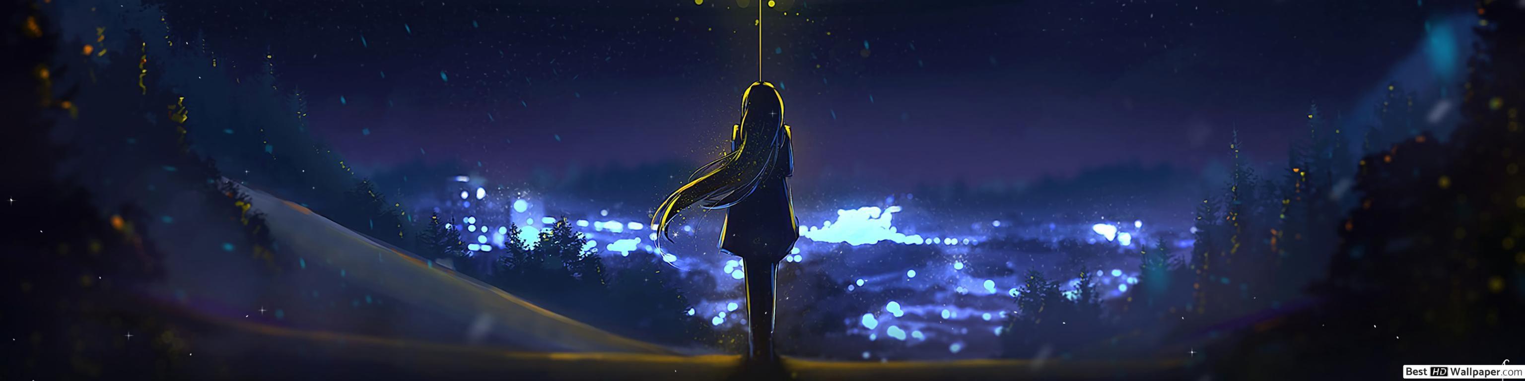 3072x768 Weathering with you HD wallpaper download