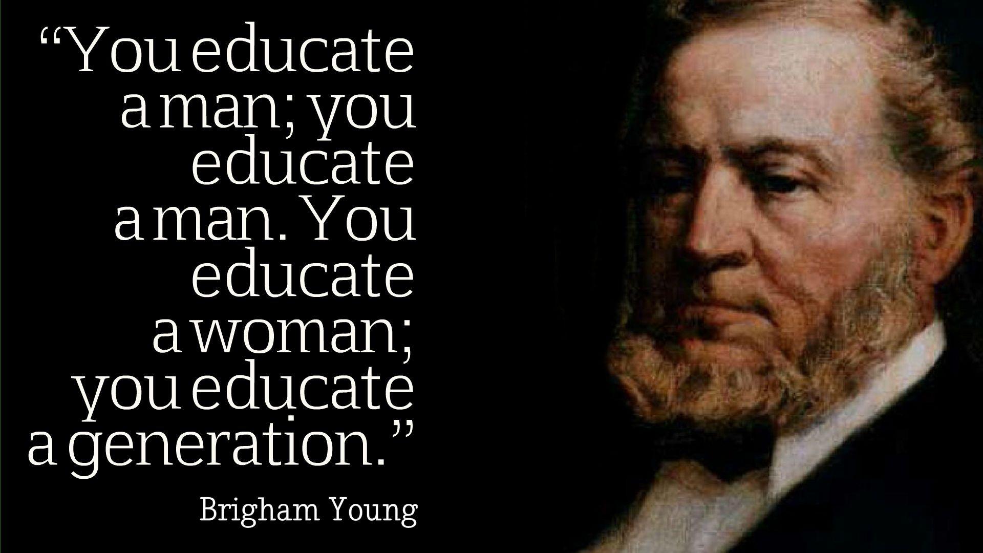 1920x1080 Brigham Young Educate A Women Quotes Wallpaper 05651