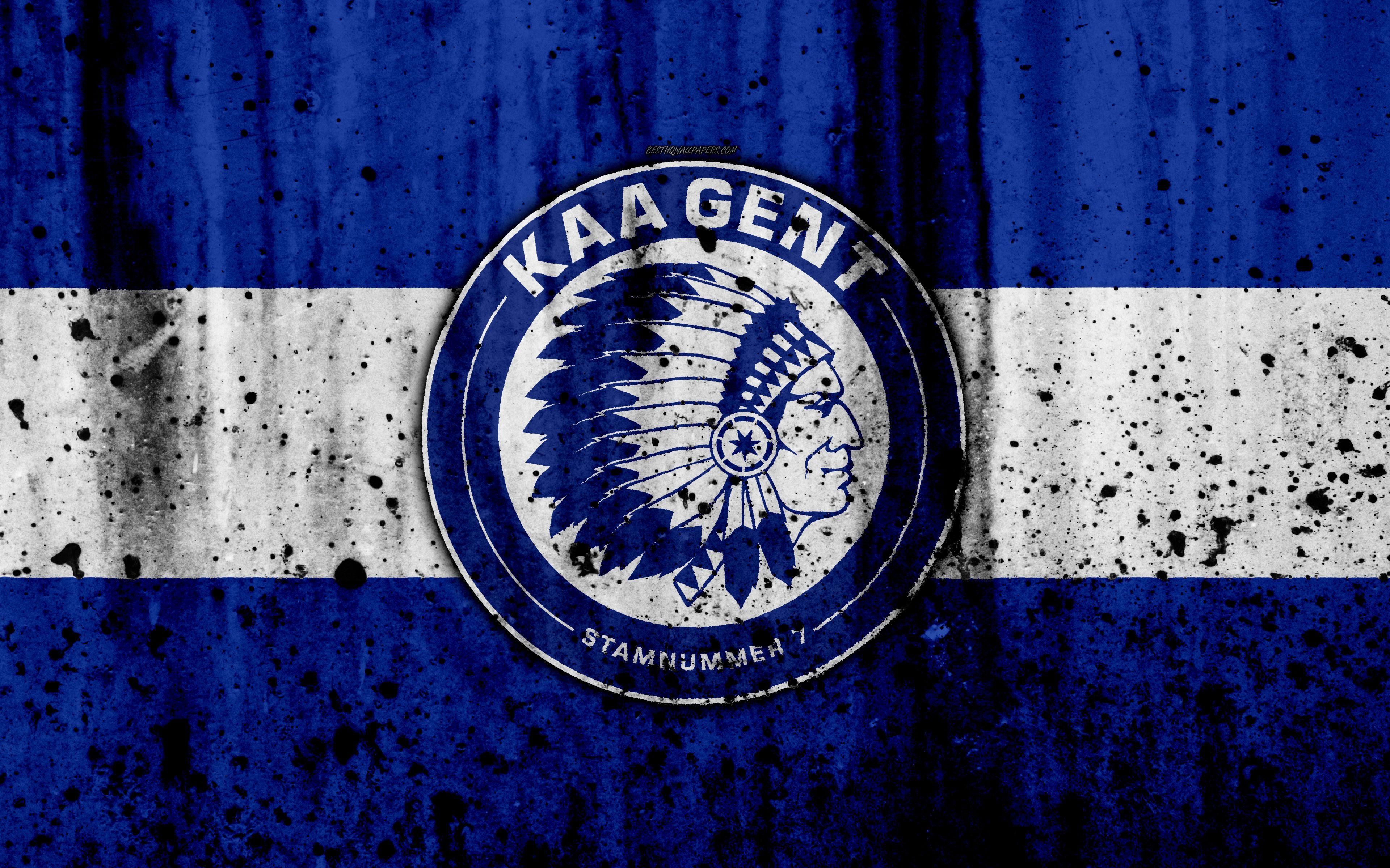 3840x2400 Download wallpaper 4k, FC Gent, grunge, ESL Pro League, logo