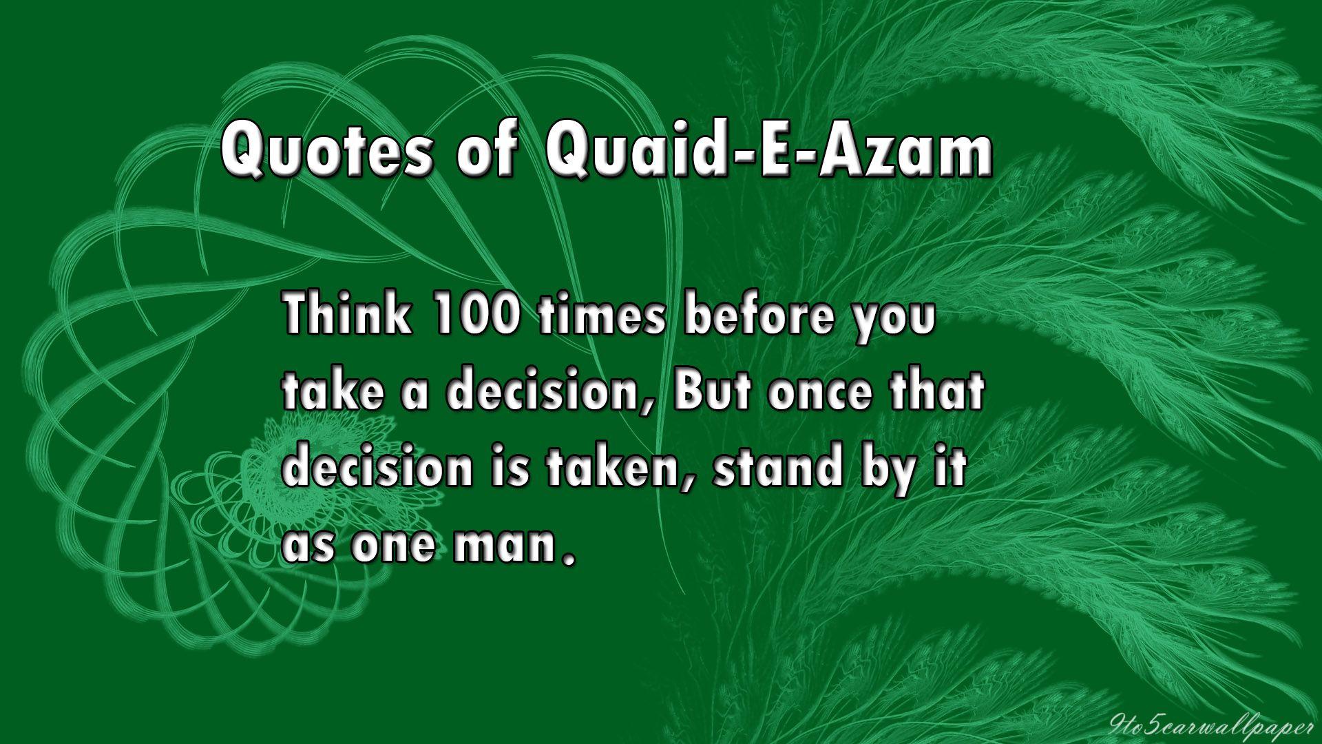 1920x1080 Independence Day QuaideAzam Quotes Car Wallpaper Quotes