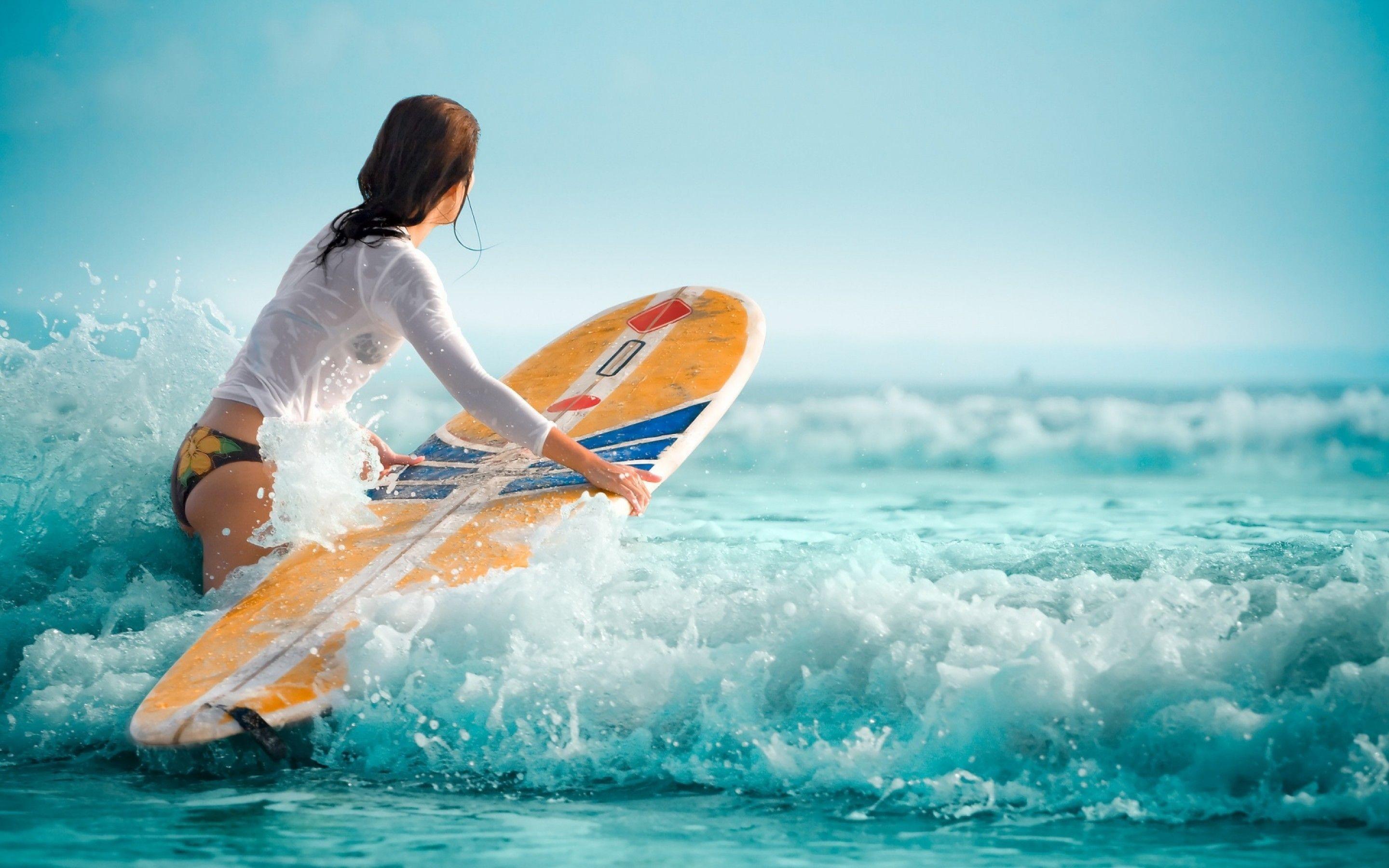 2880x1800 Surf Beach Wallpaper