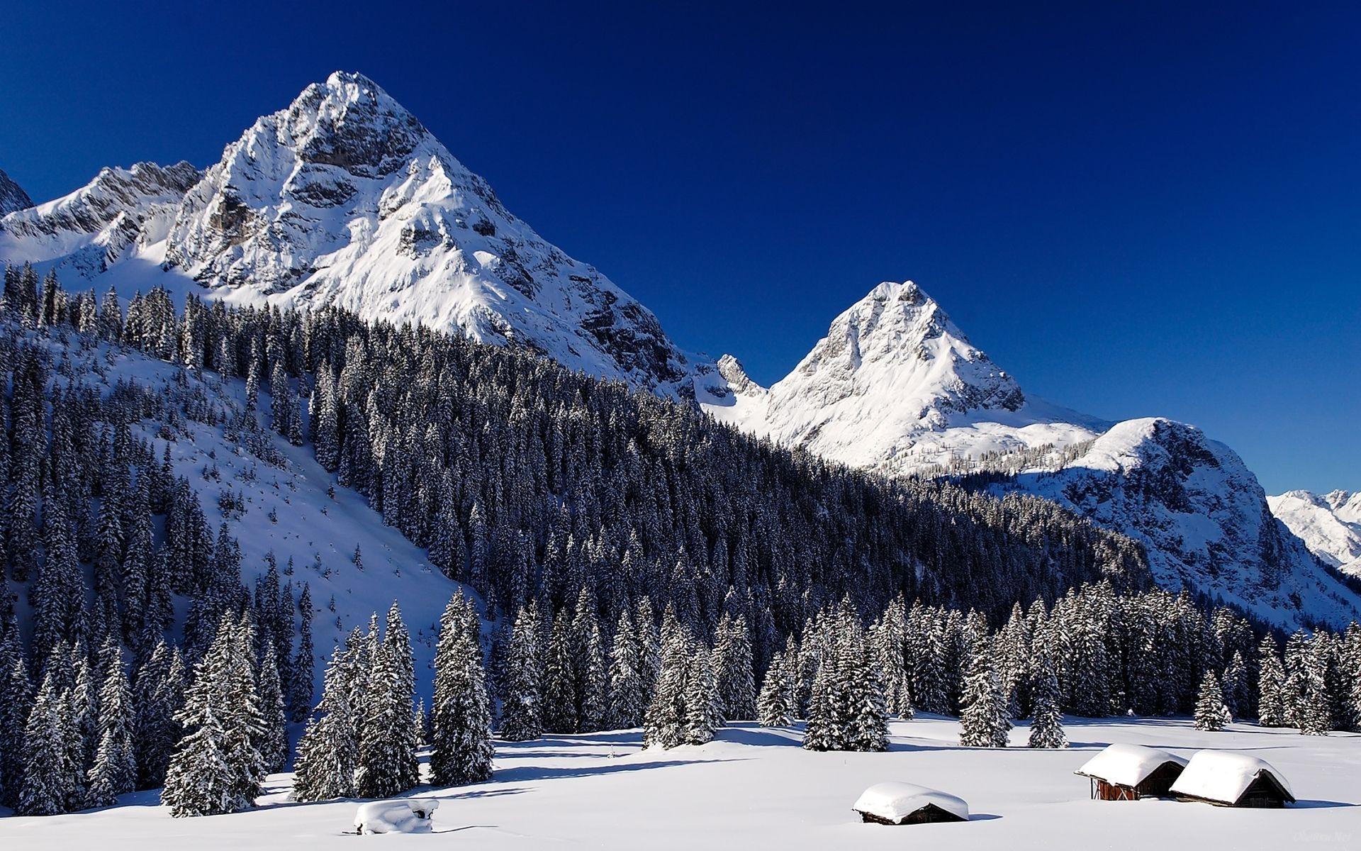 1920x1200 Free download Mountains winter HD Desktop Wallpaper HD Desktop