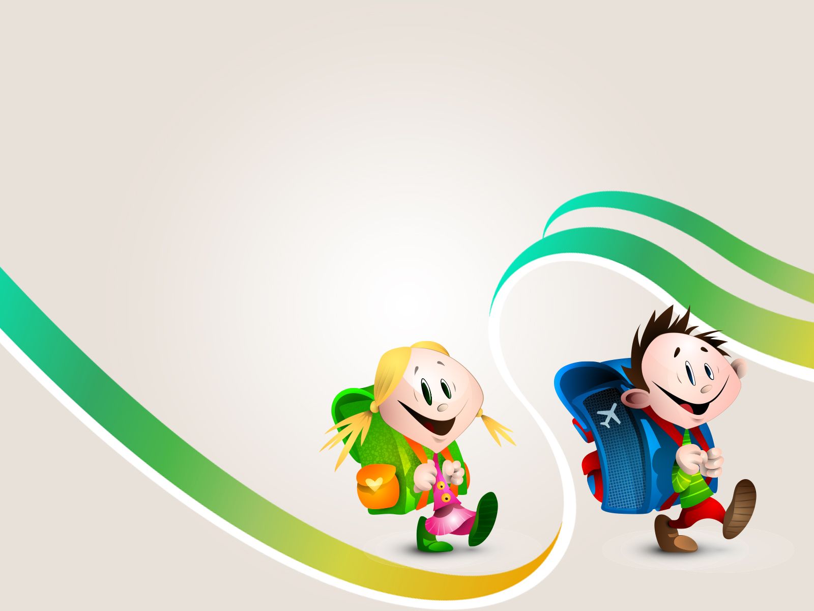 1600x1200 School Children Background. Beige, Educational, Green Templates. Free PPT Grounds