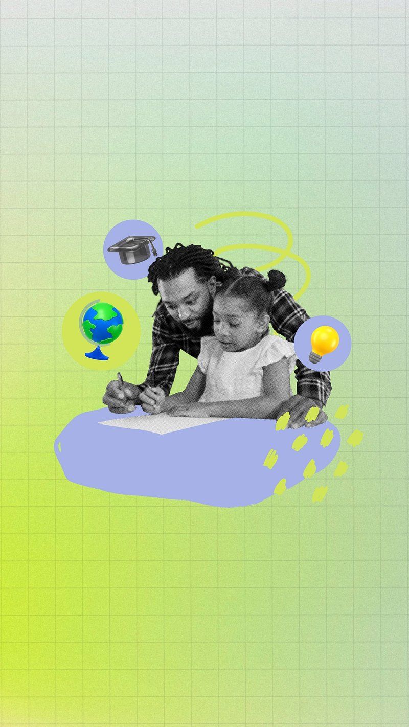 800x1422 Kids education mobile wallpaper, pink