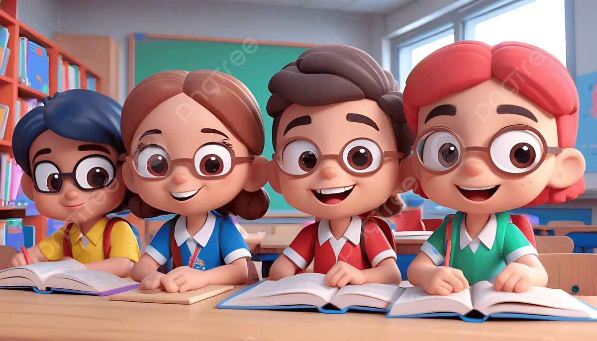 1200x686 Kids Study In Classroom 3D Cartoon Design, Kids Study, School, Education Background Image And Wallpaper for Free Download