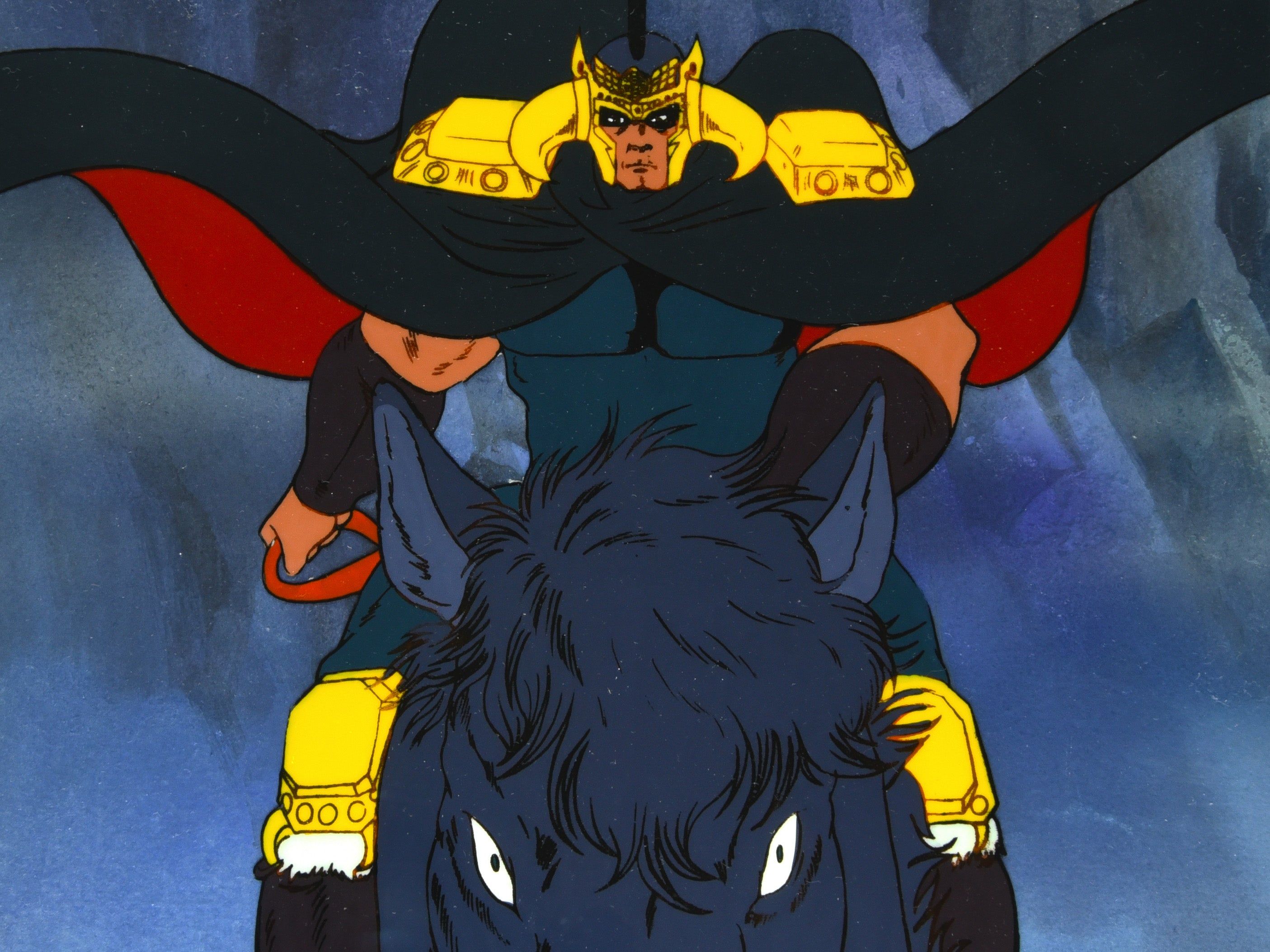 2810x2107 Fist Of The North Star Riding Kokuou Size 1 Layer Production Cel W/ Copy Background