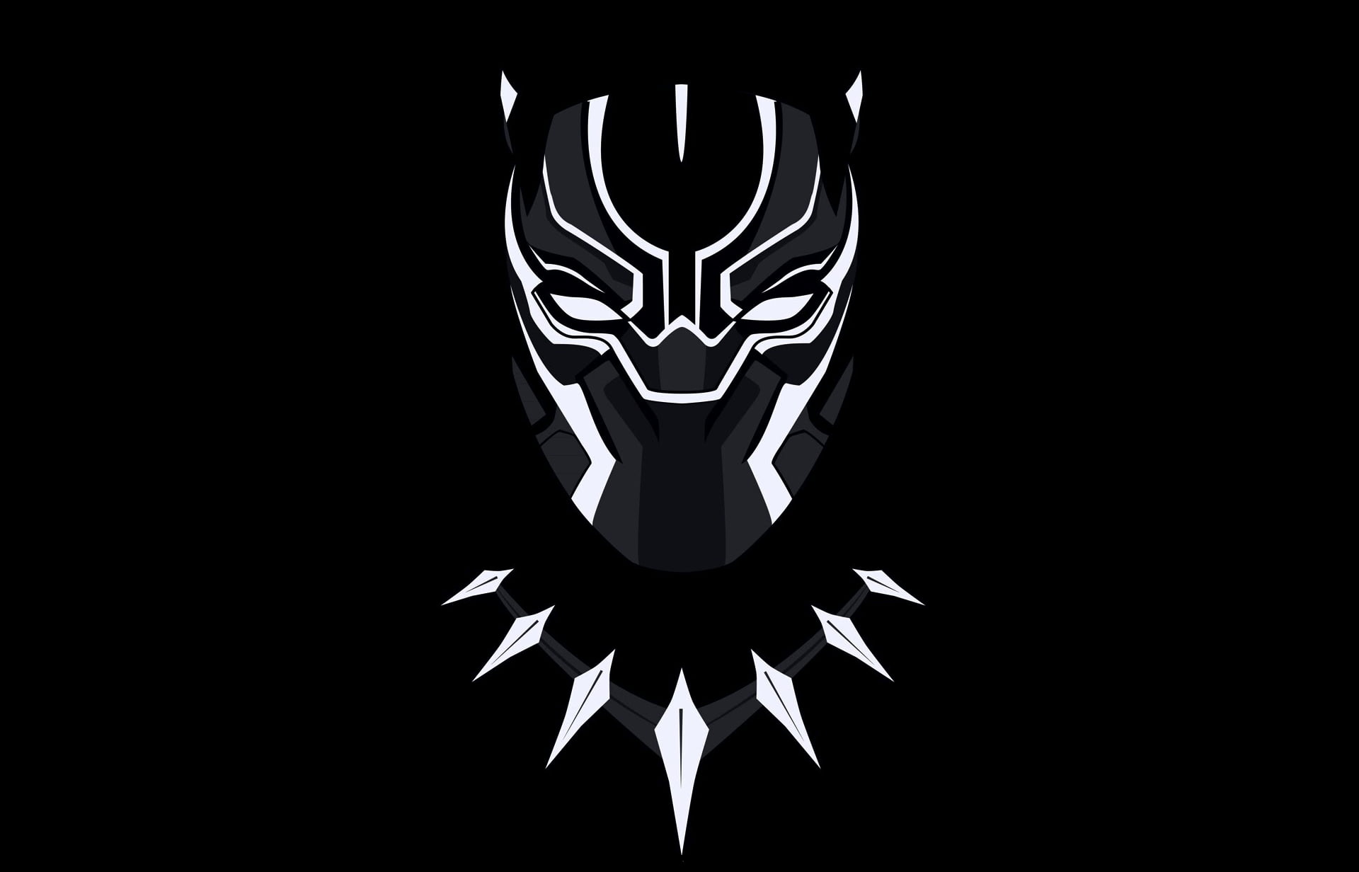 1920x1232 Black Panther Mask & Necklace Marvel Superhero Symbol