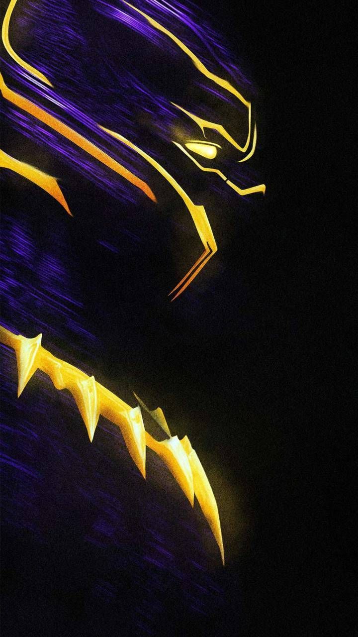 720x1280 Black Panther Golden Wallpaper