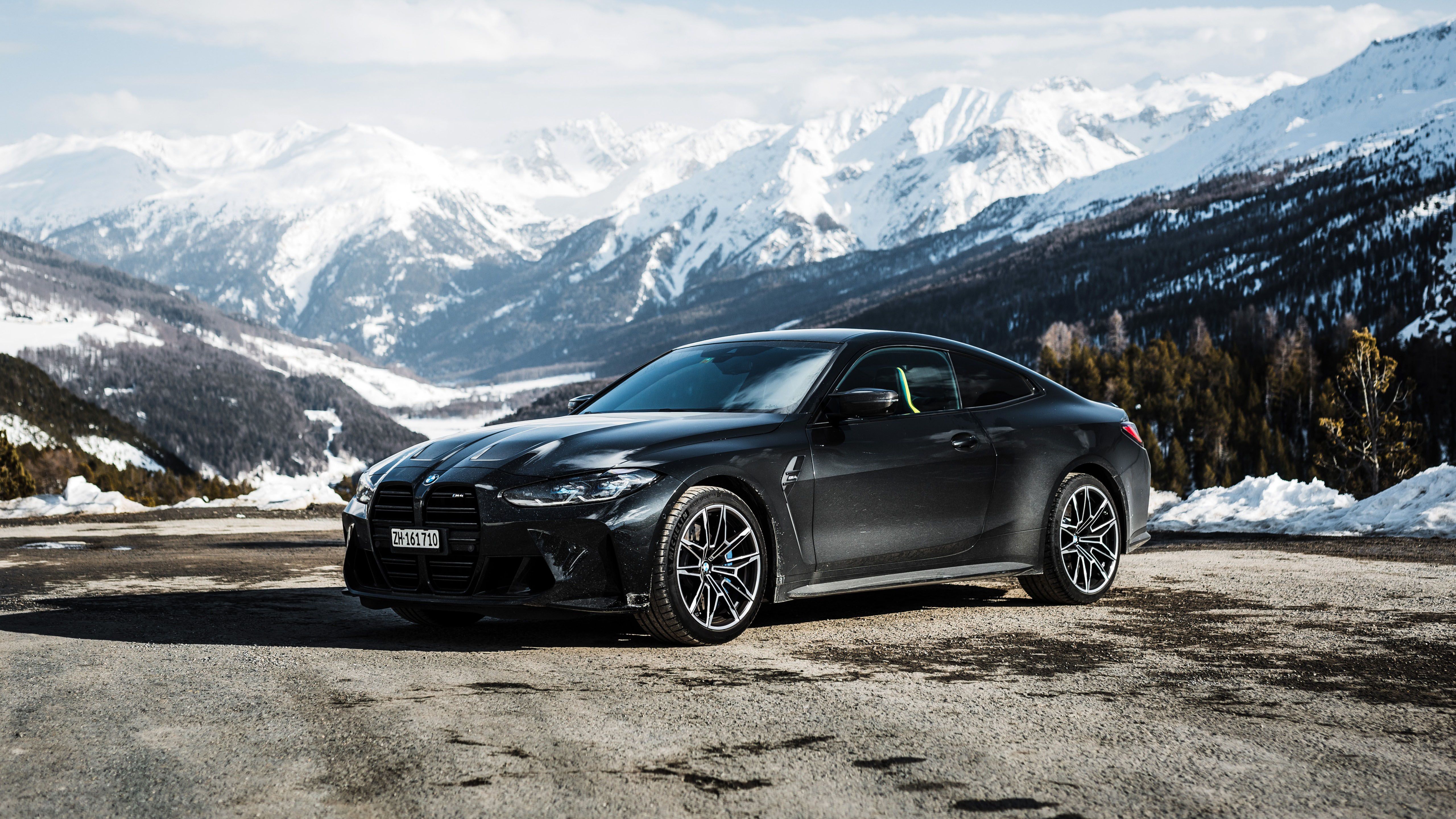 5120x2880 BMW M4 Black Car Grand Tourer 4K 5K HD Cars Wallpaper