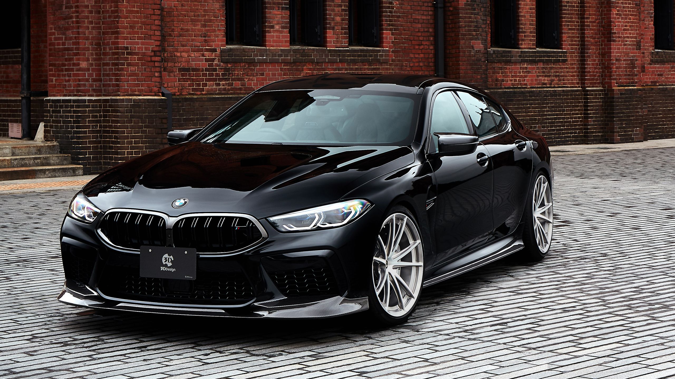2560x1440 Black Car 3D Design BMW M8 Competition Gran Coupé 2020 HD Cars Wallpaper