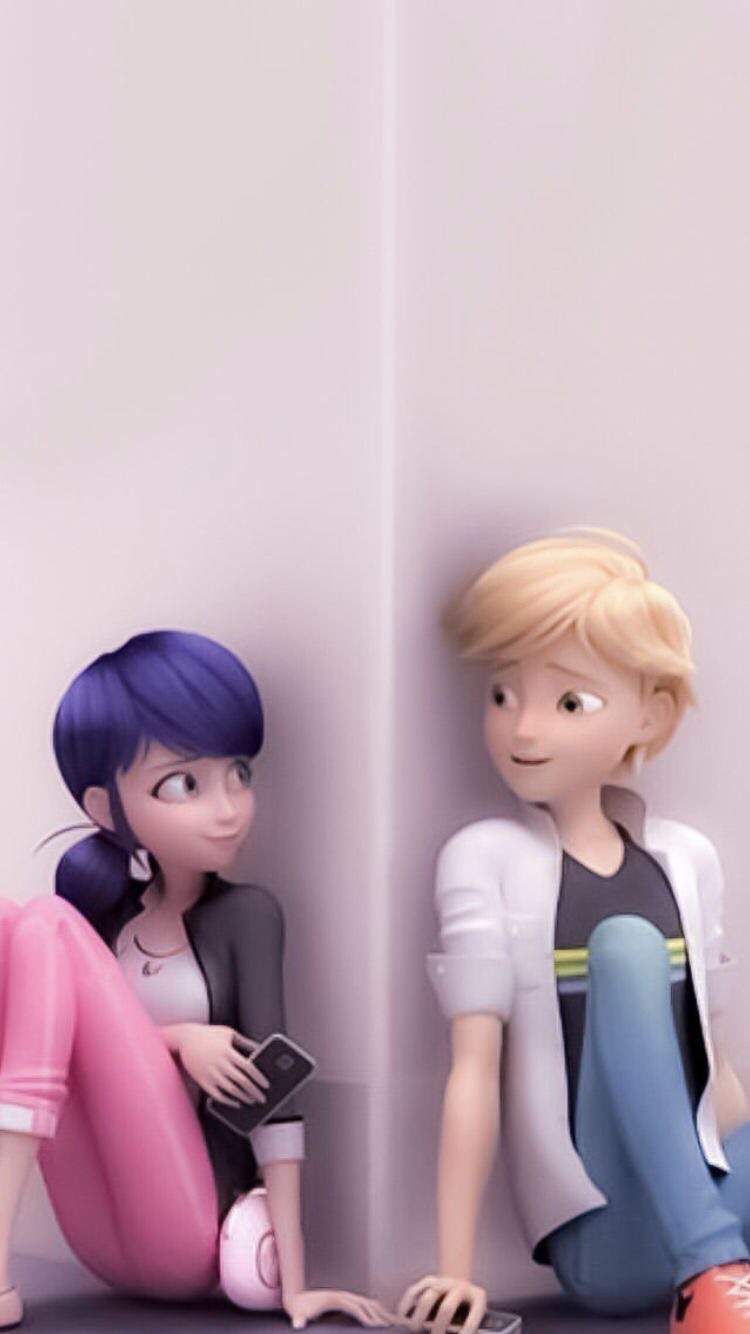 750x1334 Miraculous Ladybug Adrienette Wallpaper