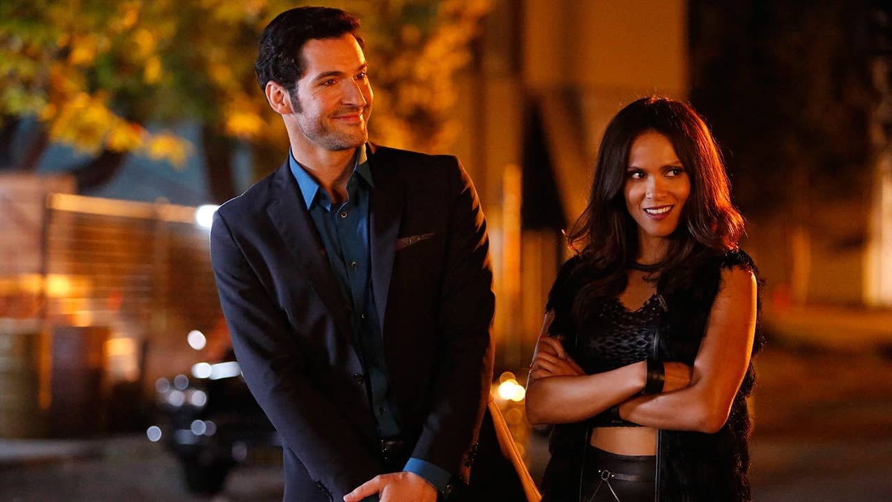 1280x720 Lucifer Season 6: Tom Ellis & Lesley Ann Brandt Look Devilishly Sharp