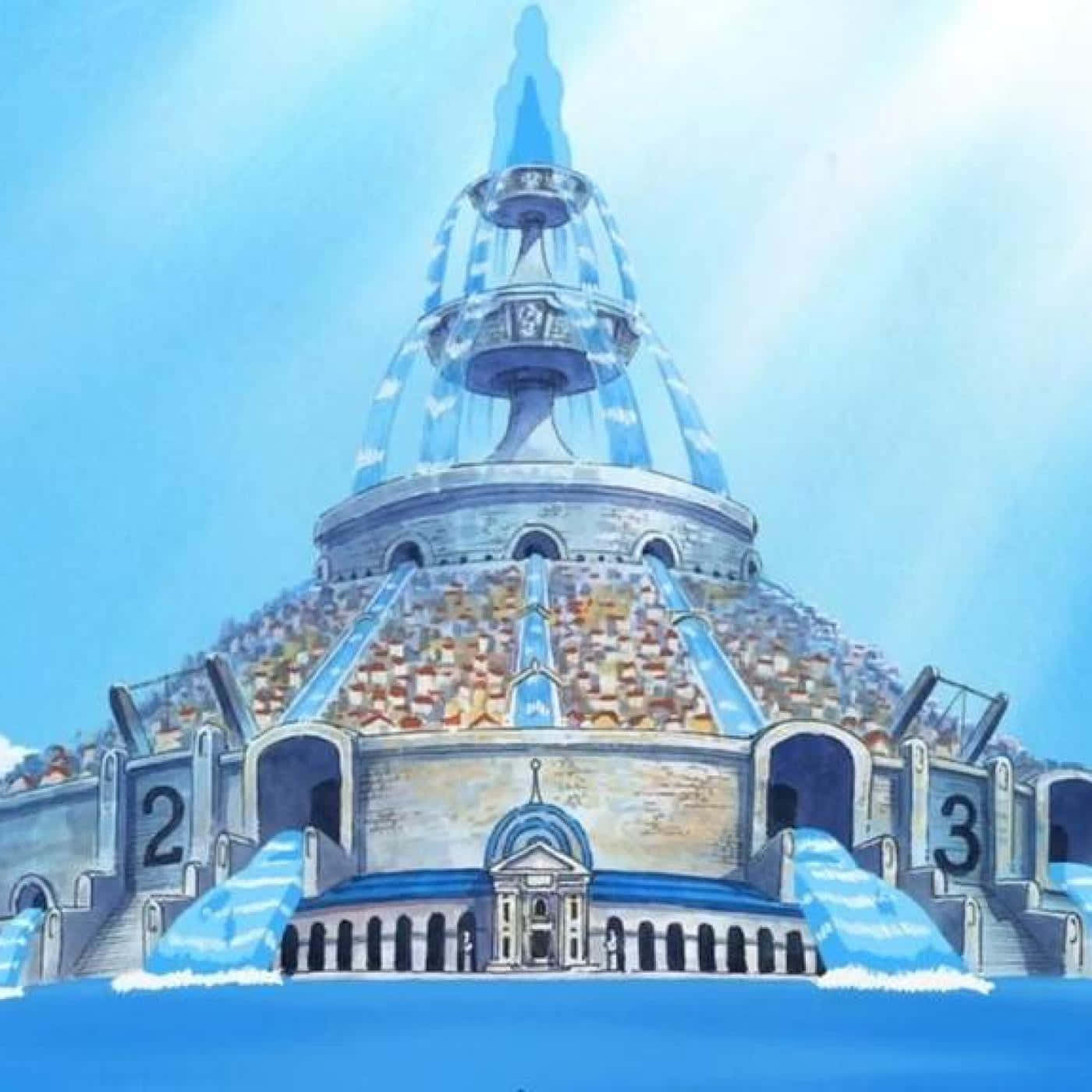1400x1400 Download The vibrant and lively city of Water Seven Wallpaper