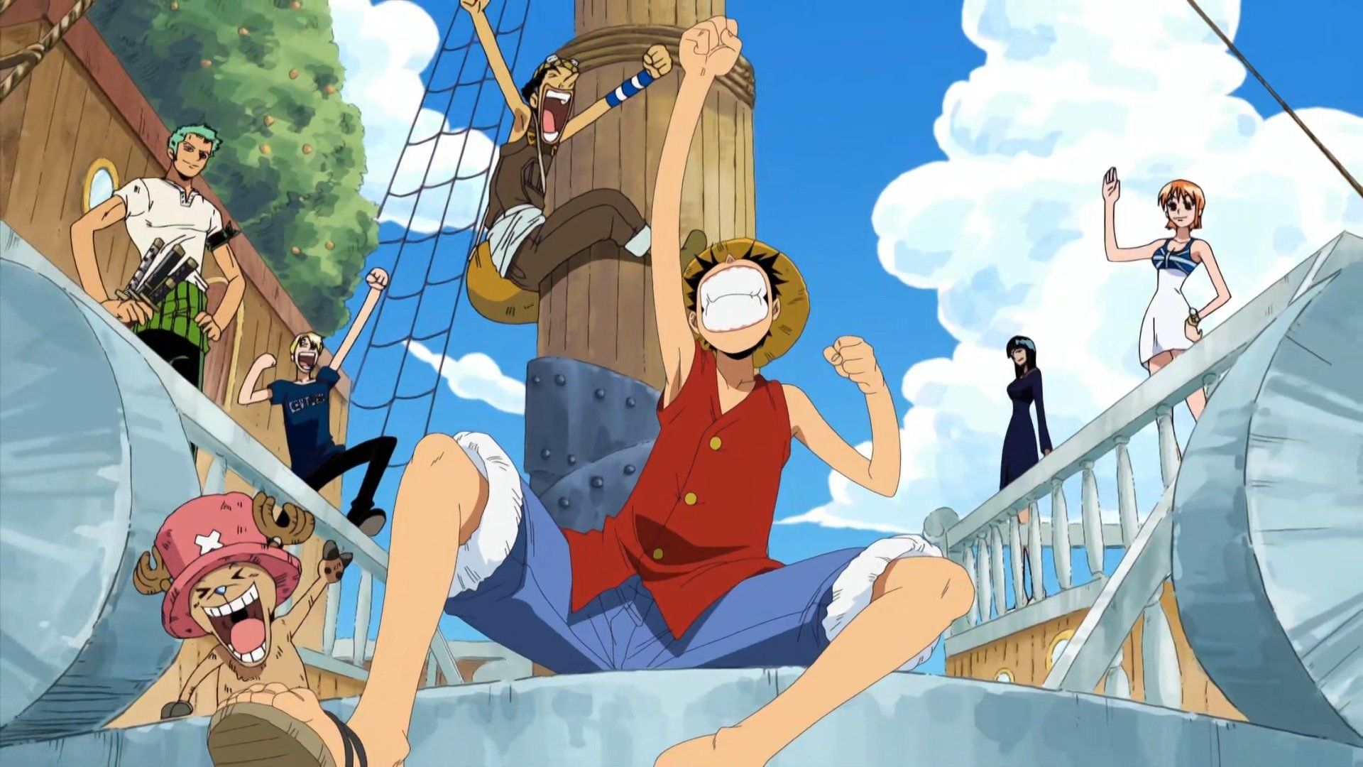 1920x1080 One Piece: Water Seven Dashing Sea Train and the City of Water: Water Seven! (2005) - (S8E229)