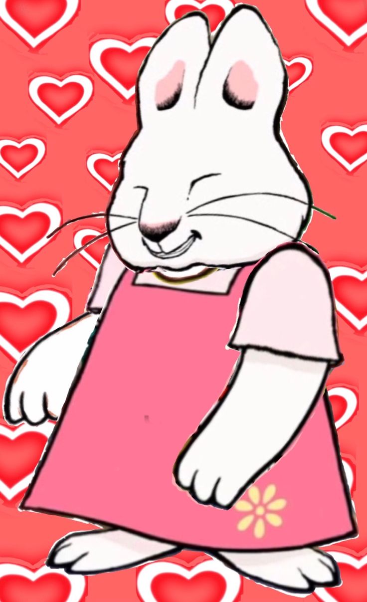 736x1207 Cute Happy Ruby Pose (With Heart Wallpaper). Max and ruby wallpaper, Max and ruby bunny